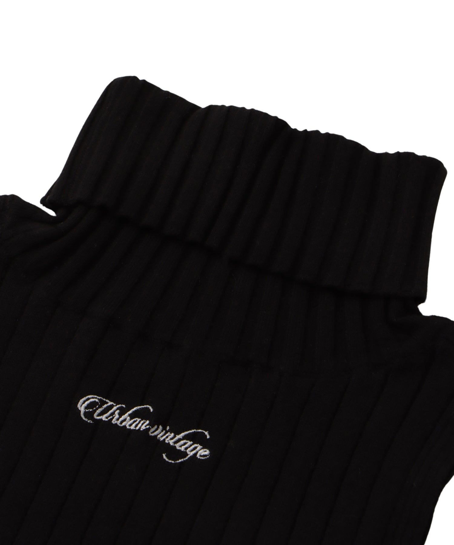 ハイネックリブニットタンク