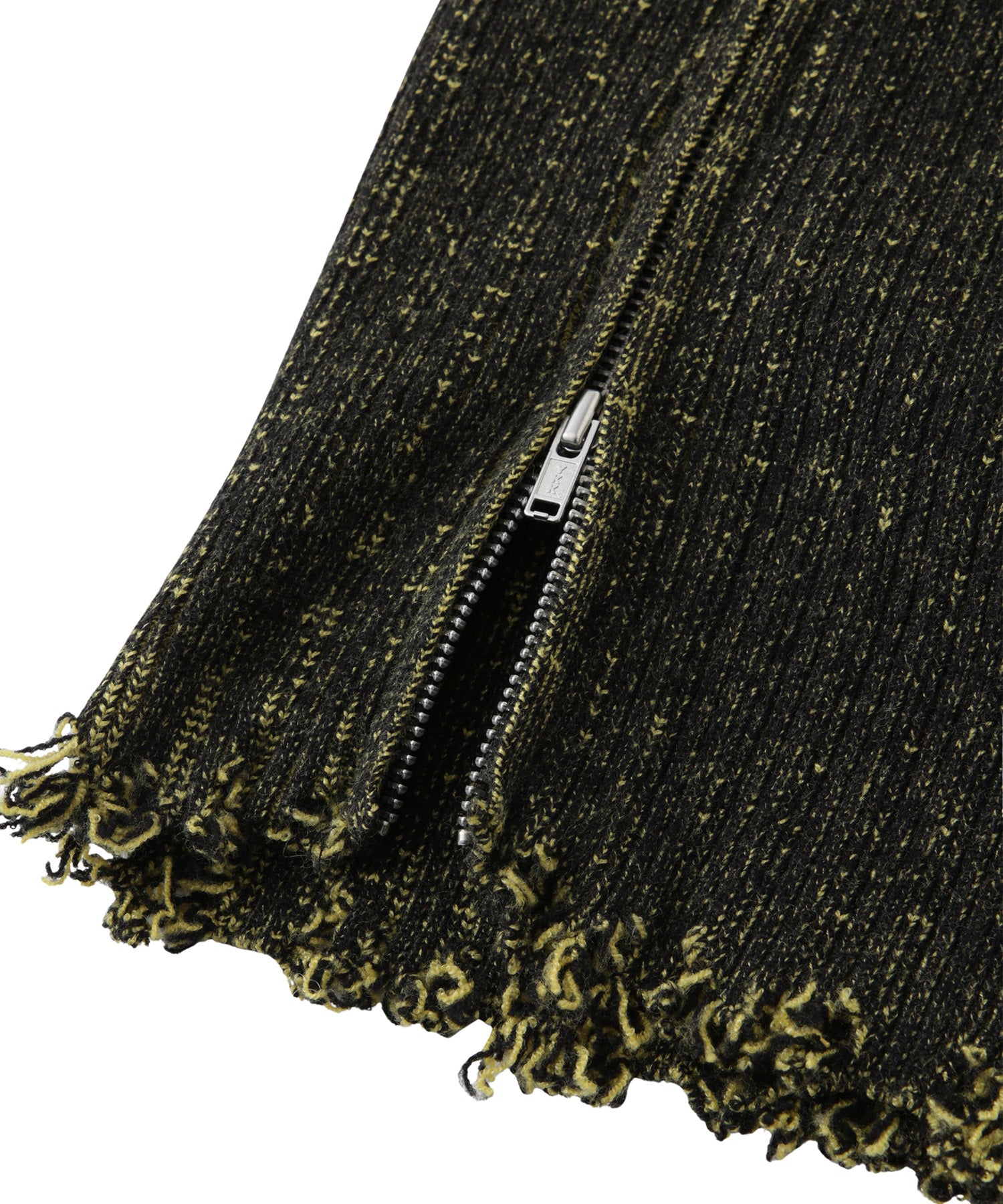 ランダムリブタートルニットトップス