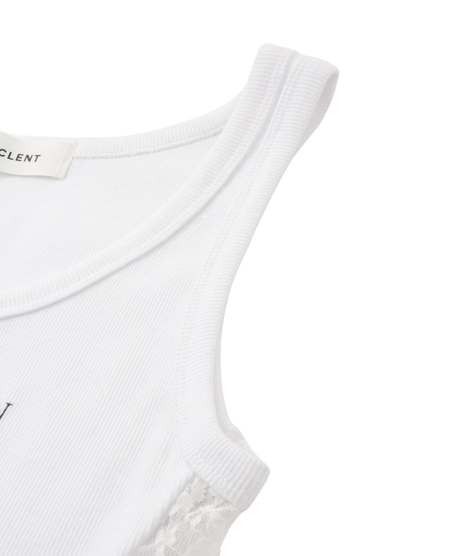 【Up Future】エンブロイダリーサイドレースリブタンク