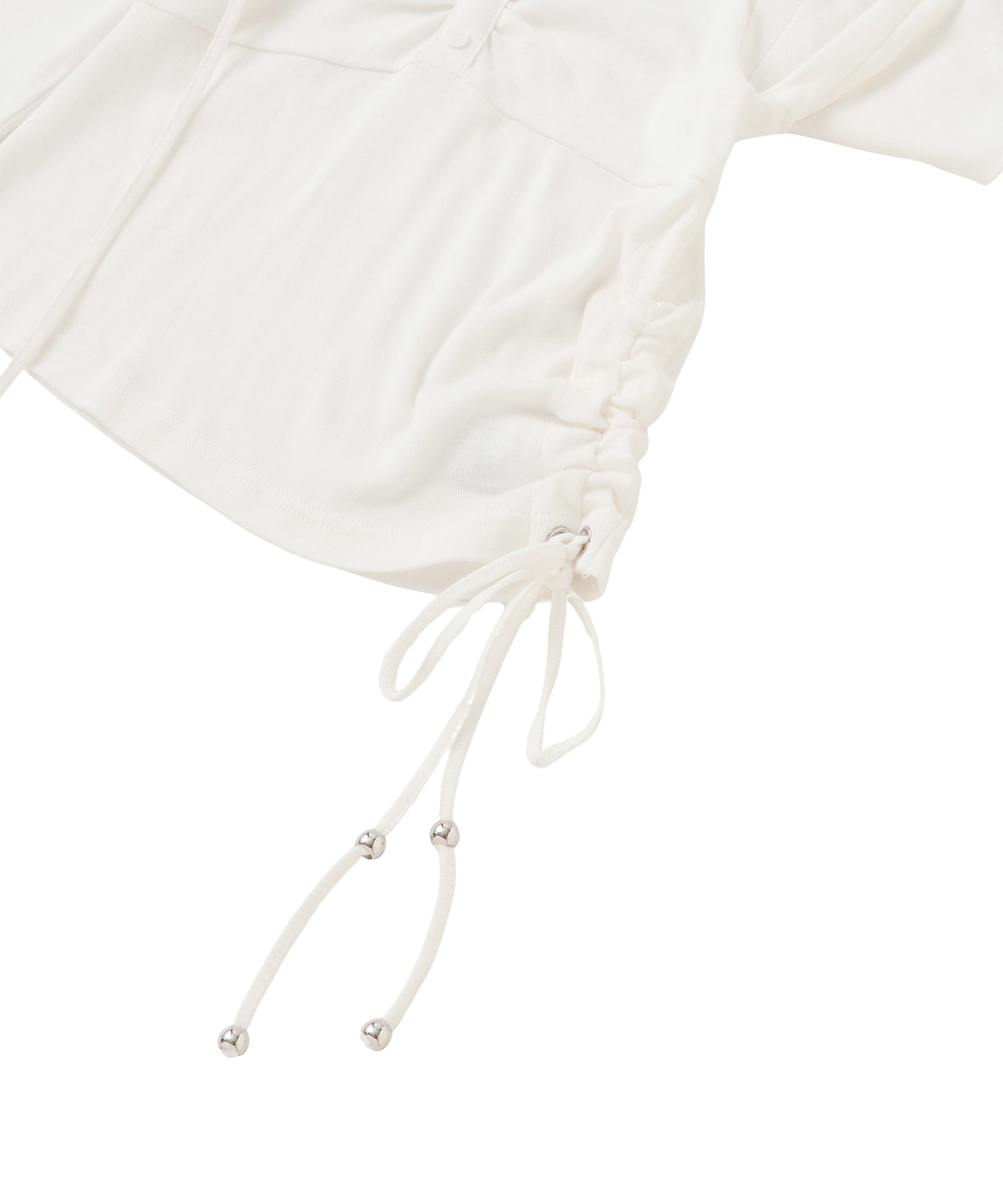 String Bustier Hooded Top