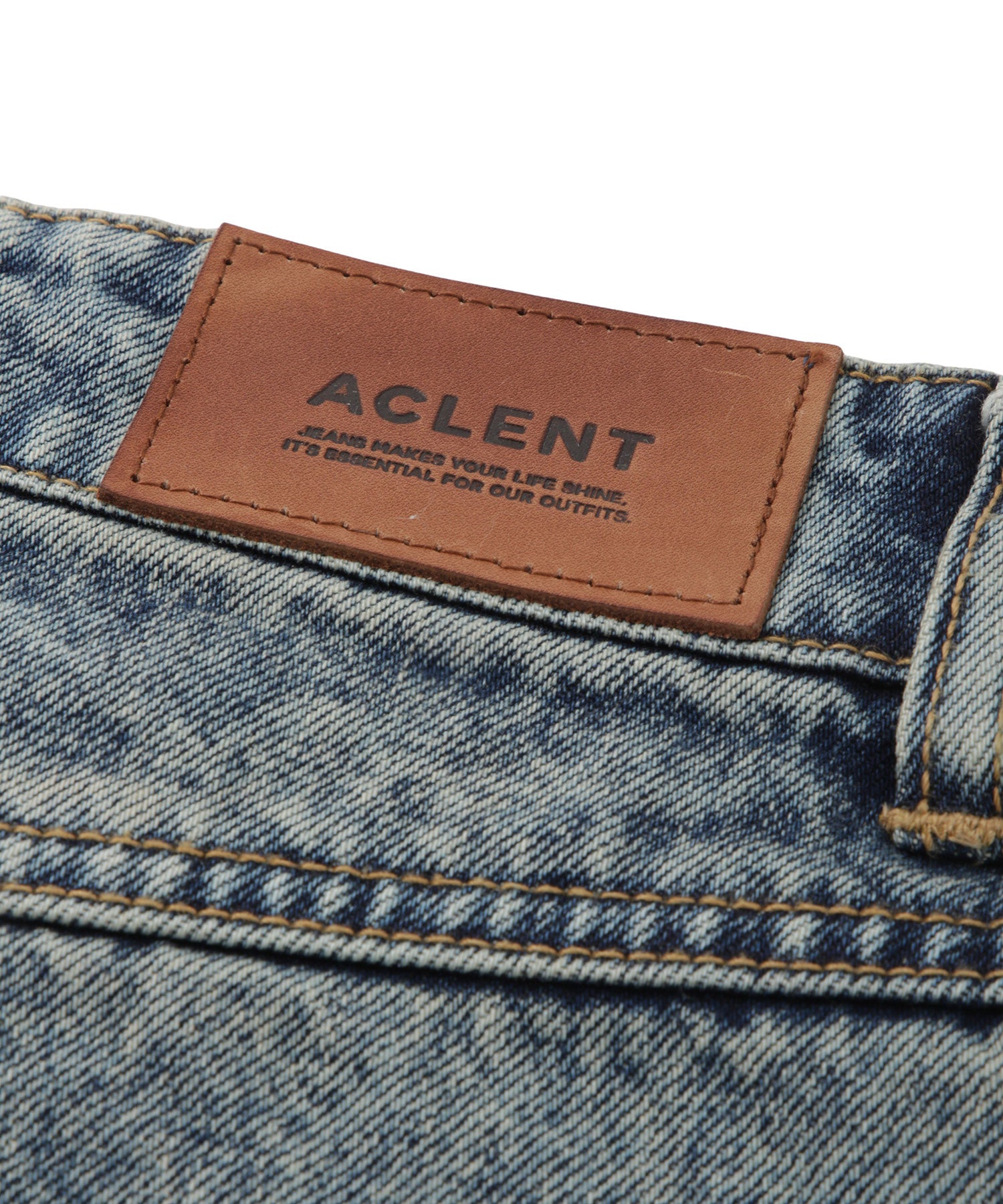 アシンメトリーダメージデニムスカート