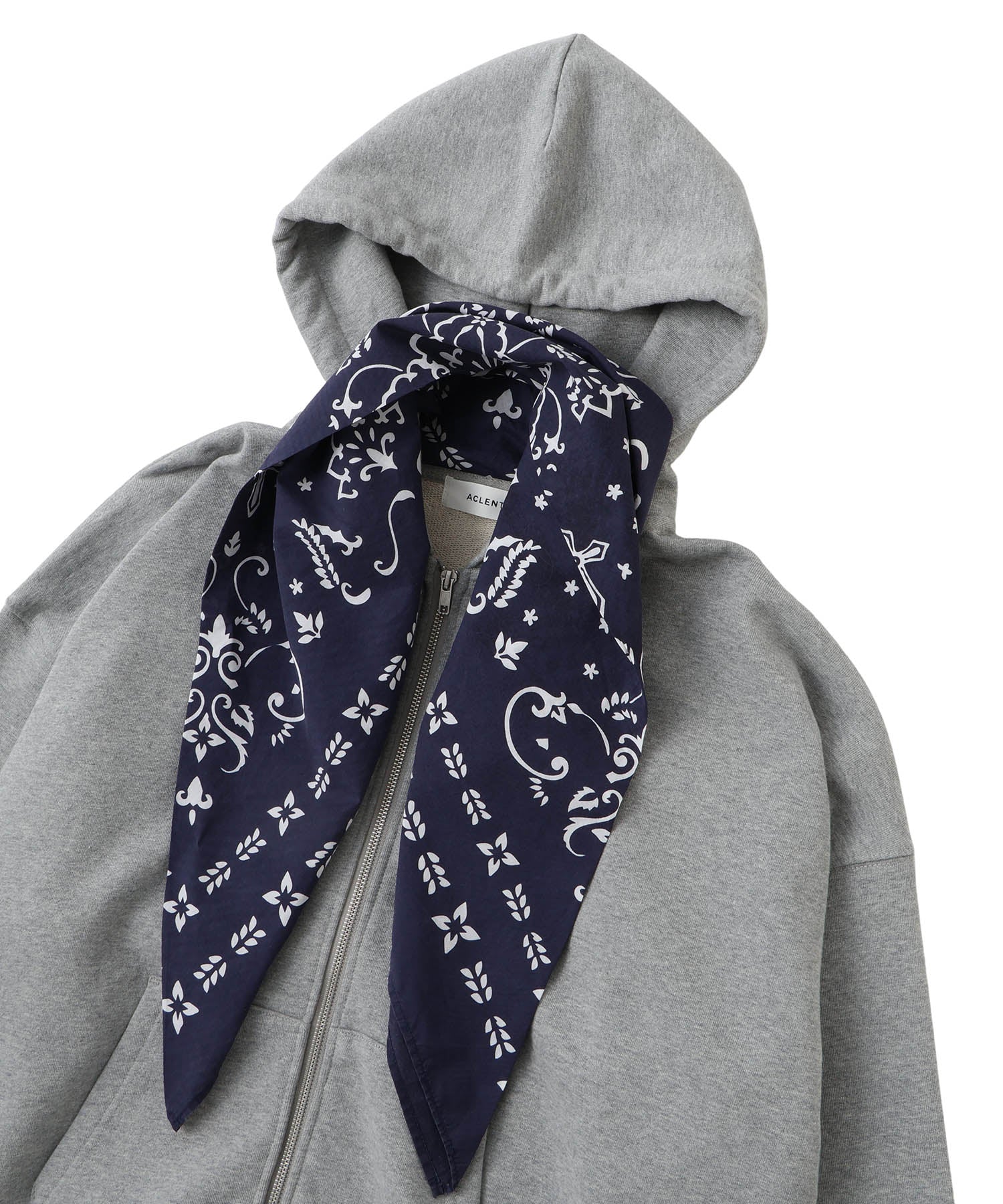 Oversized Scarf Zip Hoodie