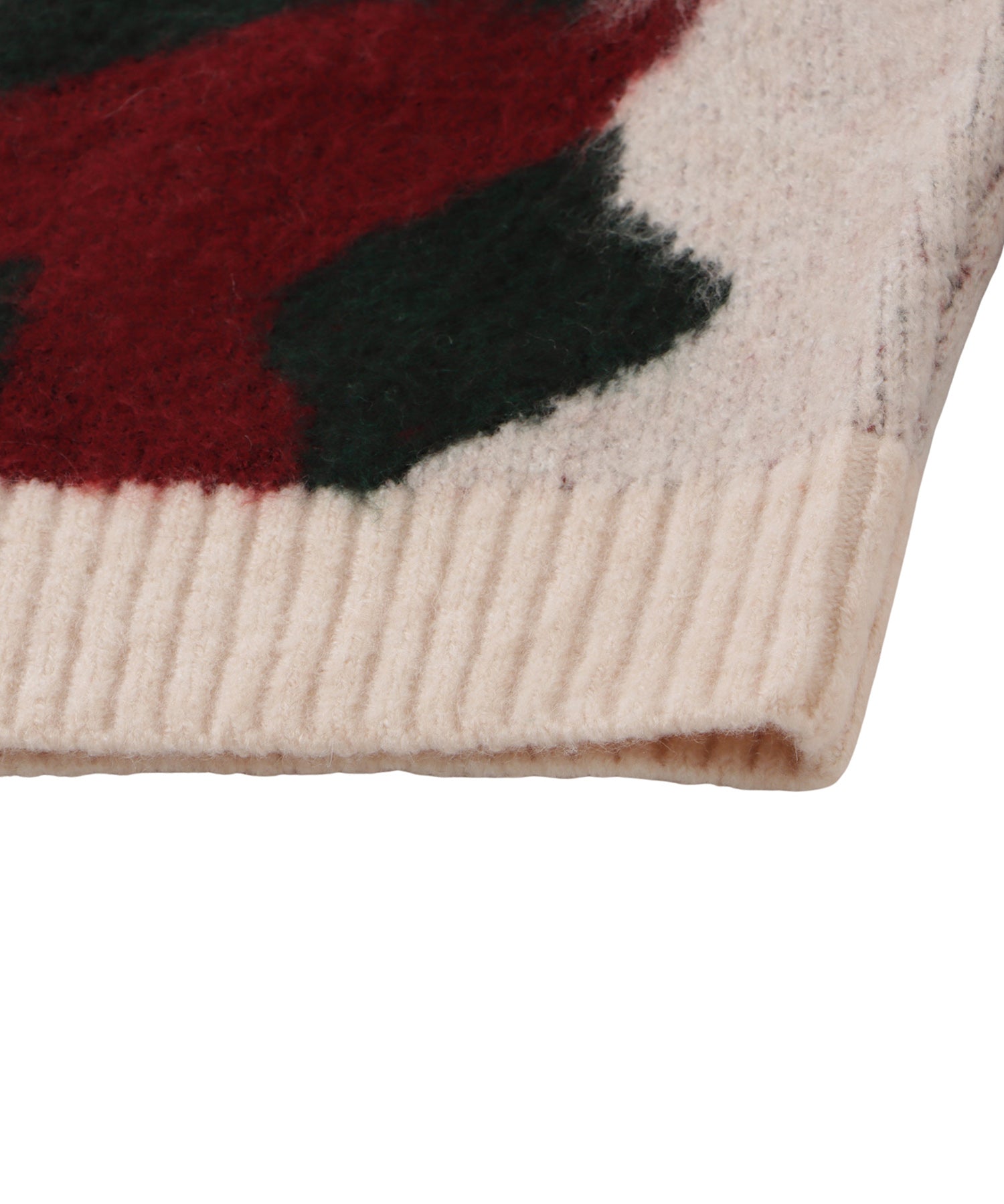 フラワージャガードルーズニット