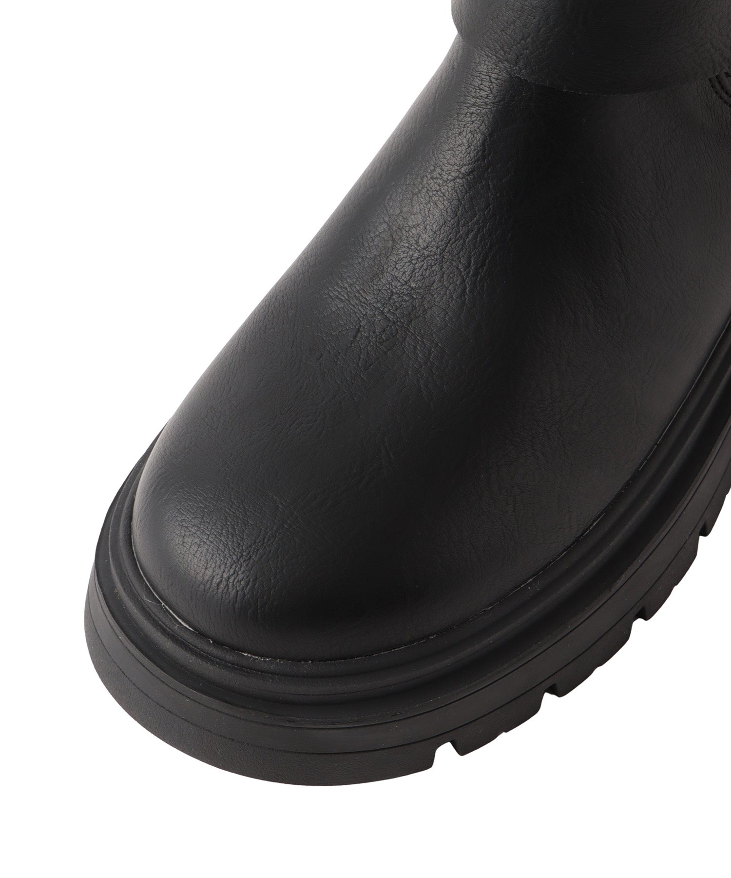 ラウンドバックルロングブーツ