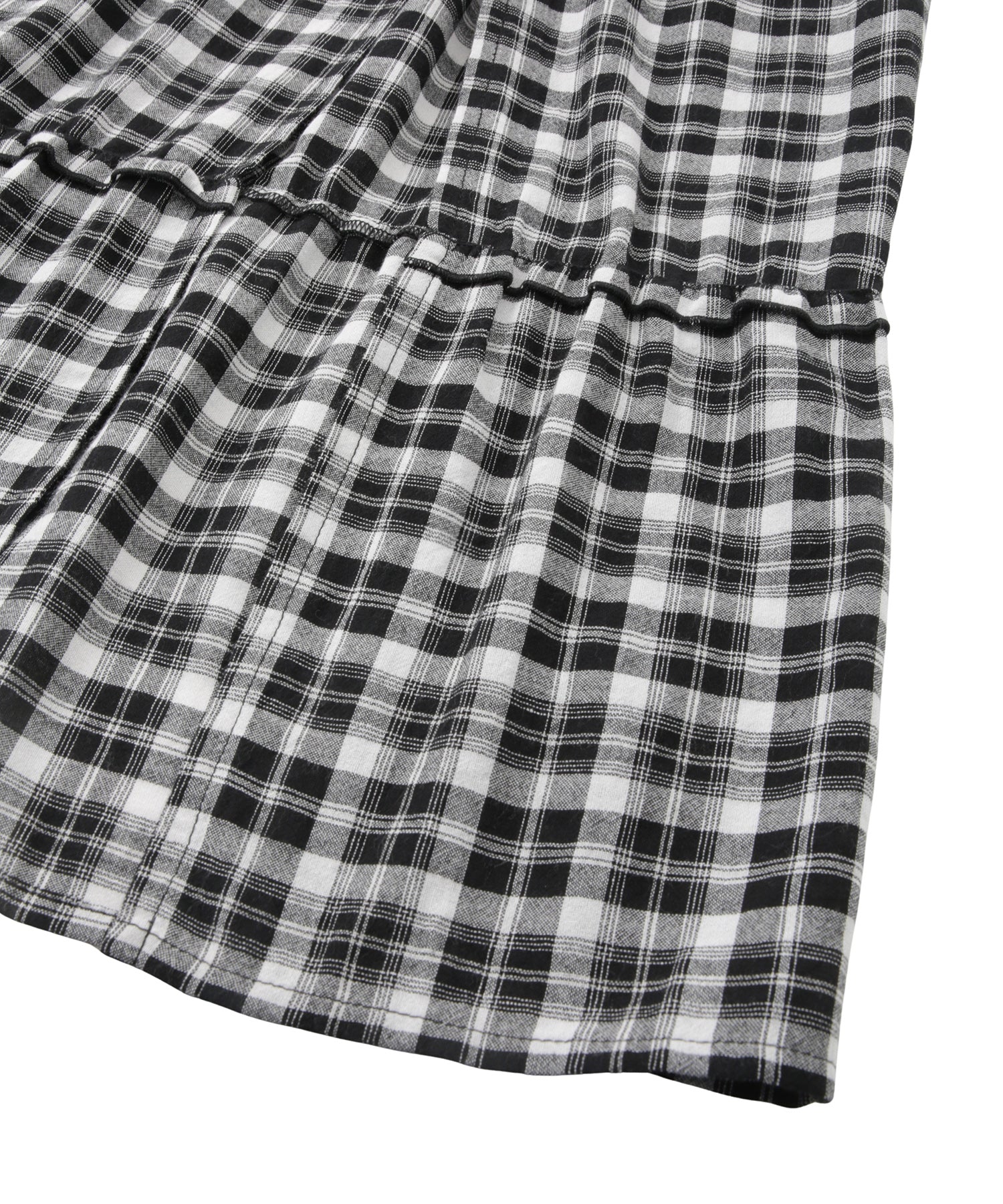 フロントスリットコットンティアードスカート