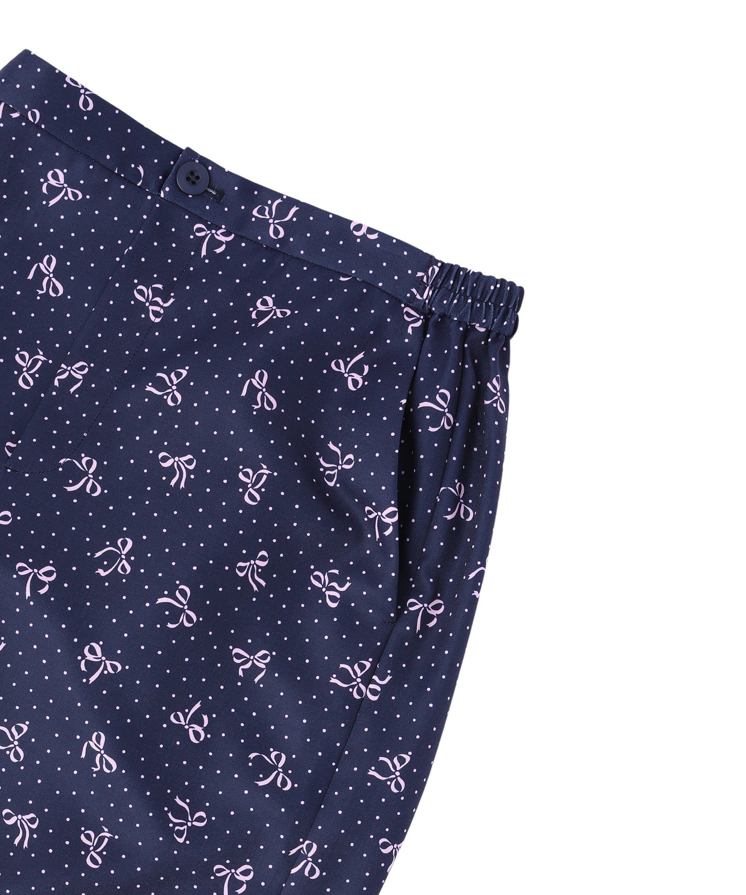 Ribbon pattern slacks pants
