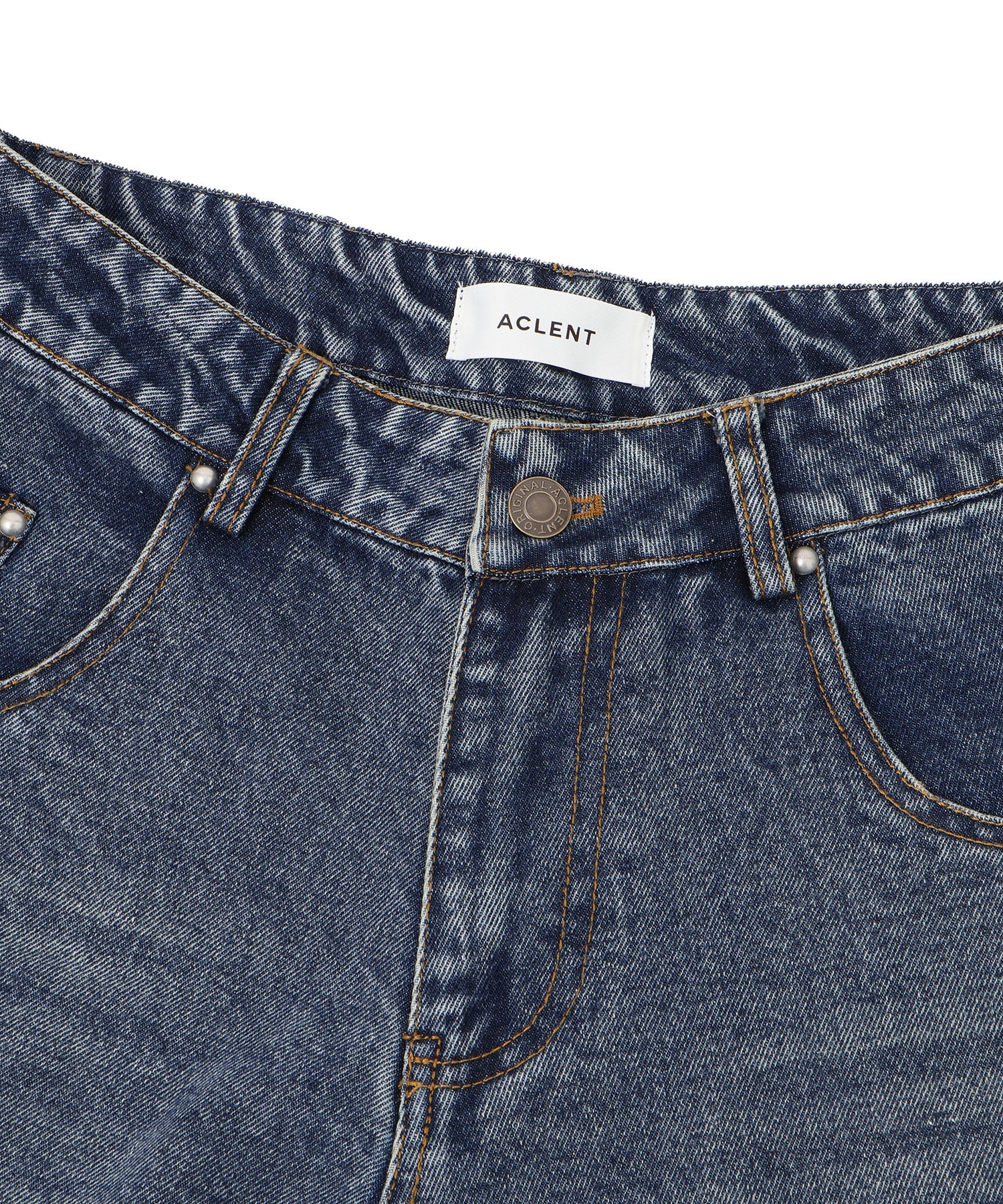 ストレートJ/Wスタッズデニムパンツ