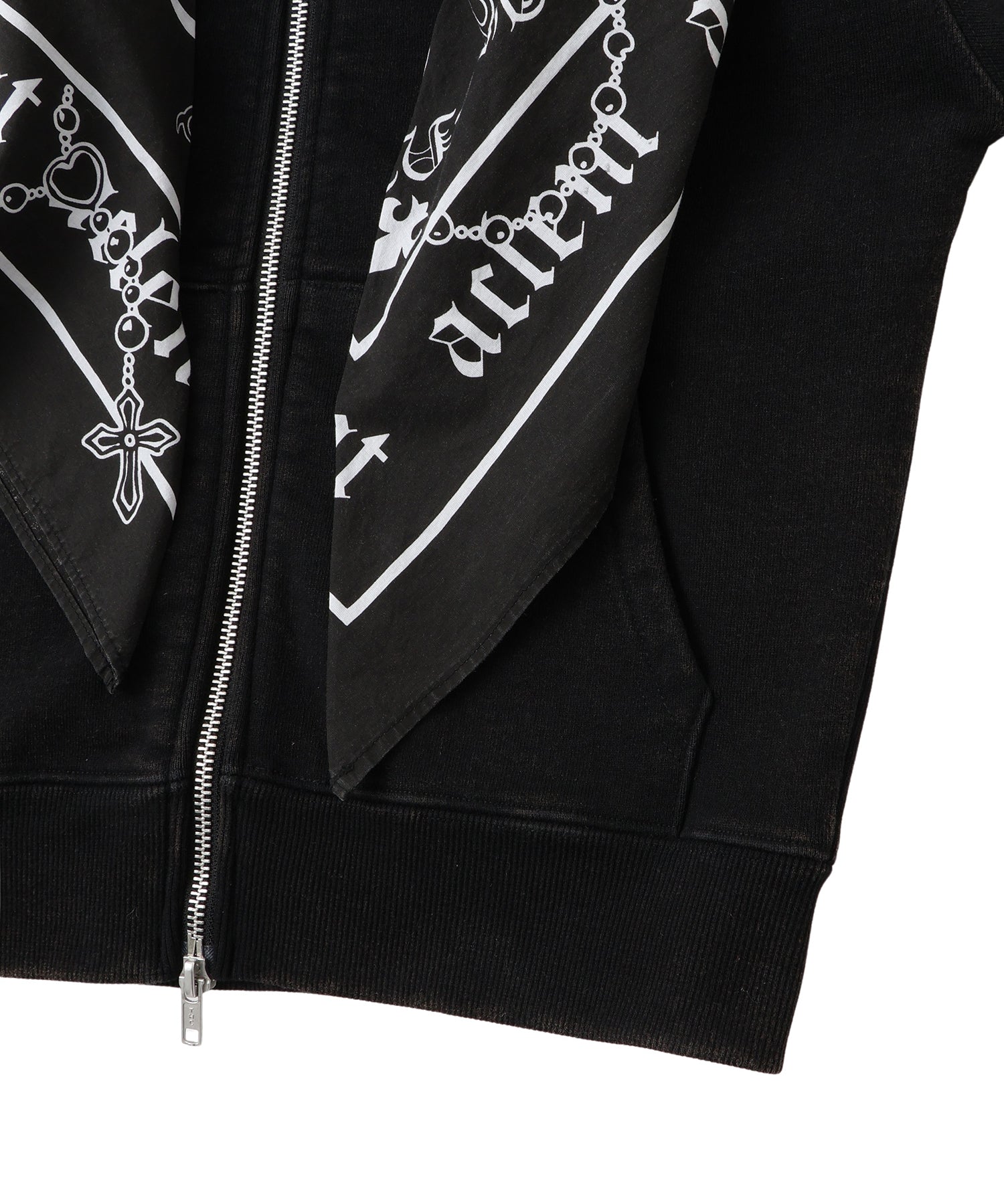 Compact Scarf Zip Hoodie