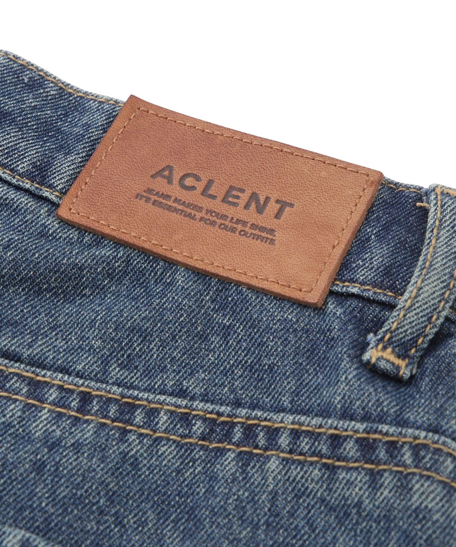 ヴィンテージウォッシュJ/Wセミフレアデニムパンツ