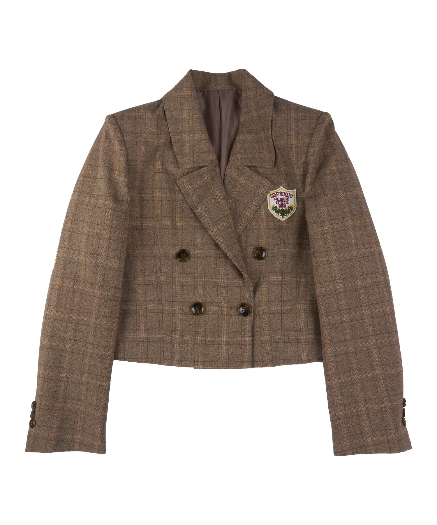 エンブレムクロップドダブルジャケット