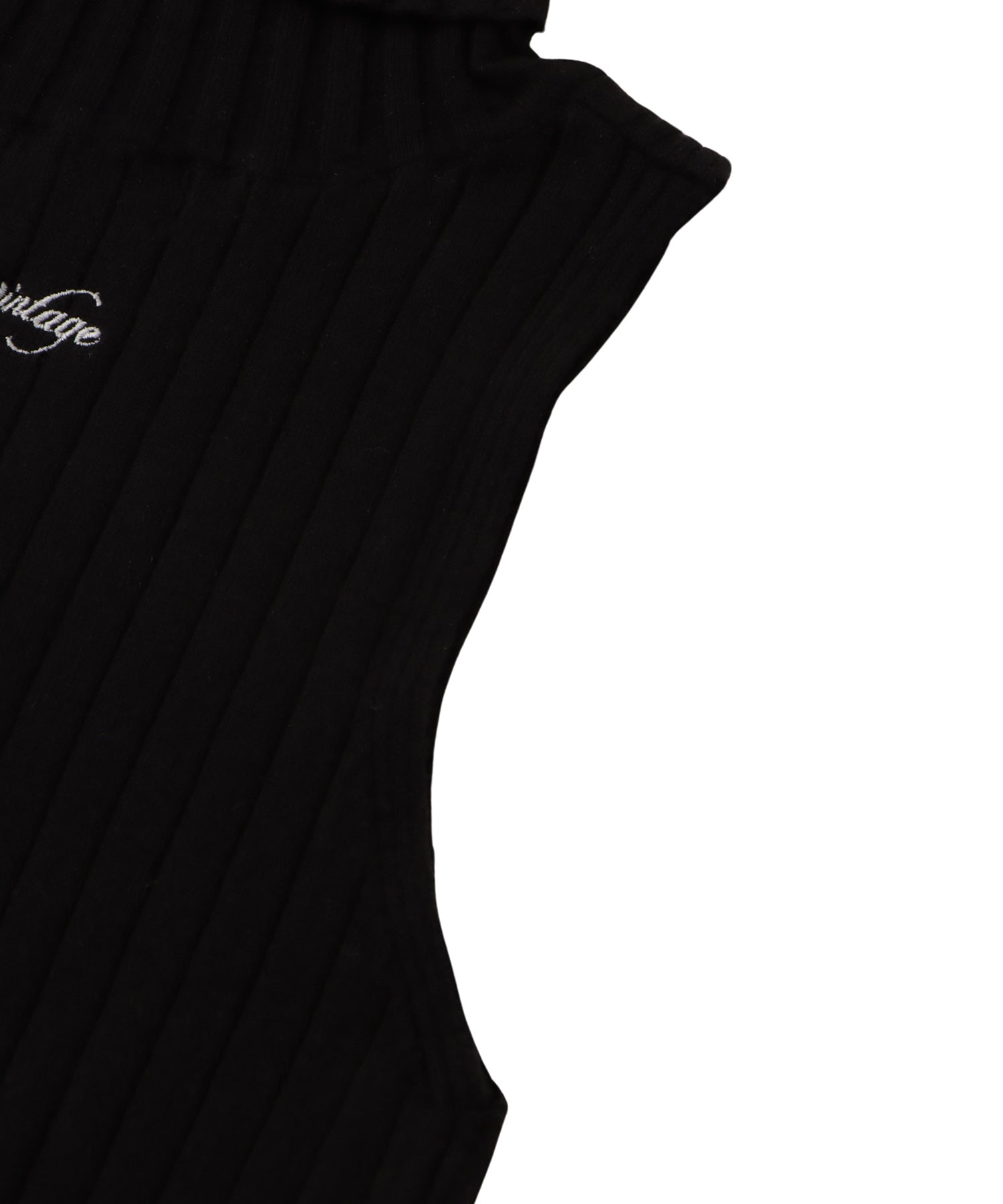 ハイネックリブニットタンク