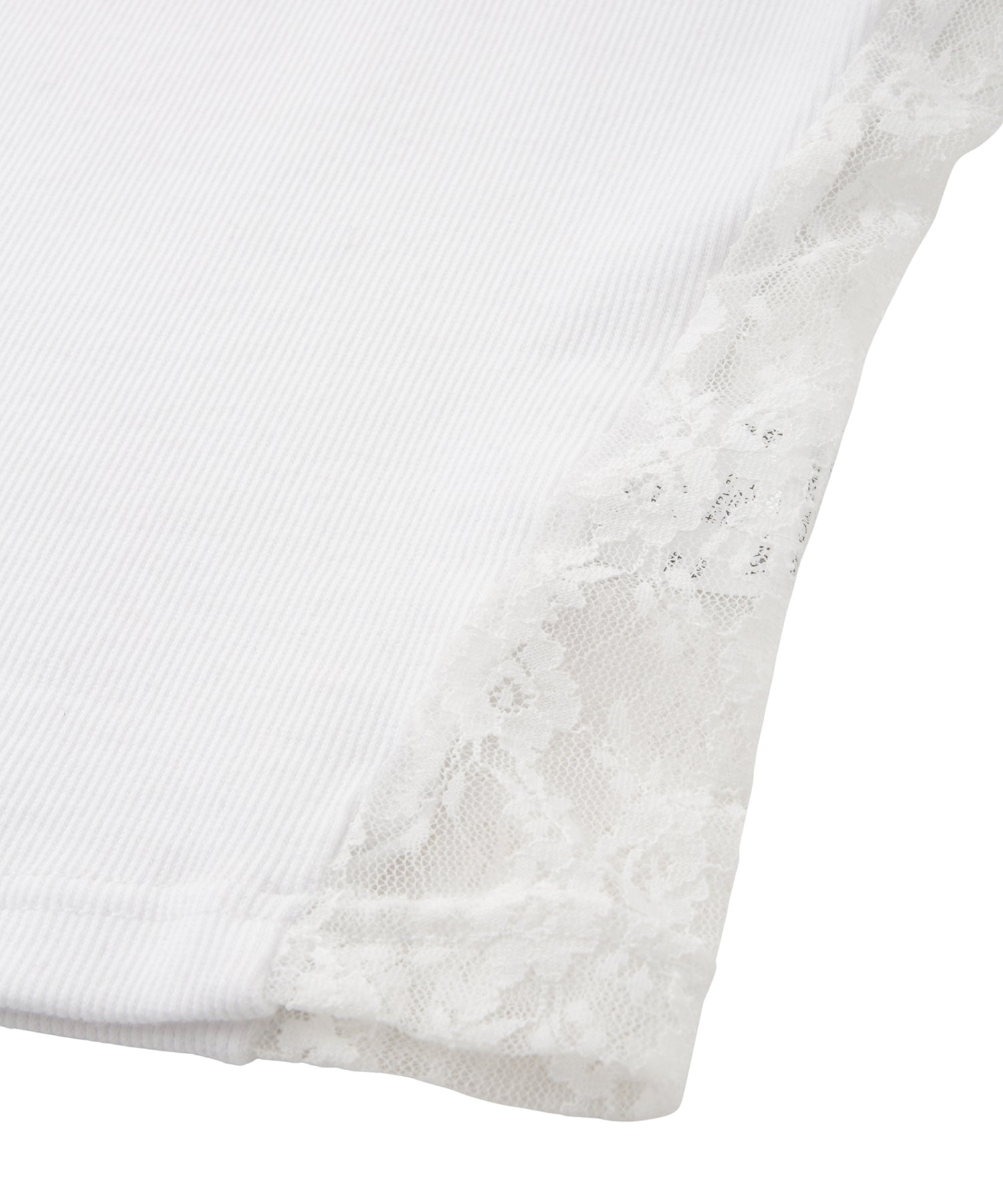 【Up Future】エンブロイダリーサイドレースリブタンク