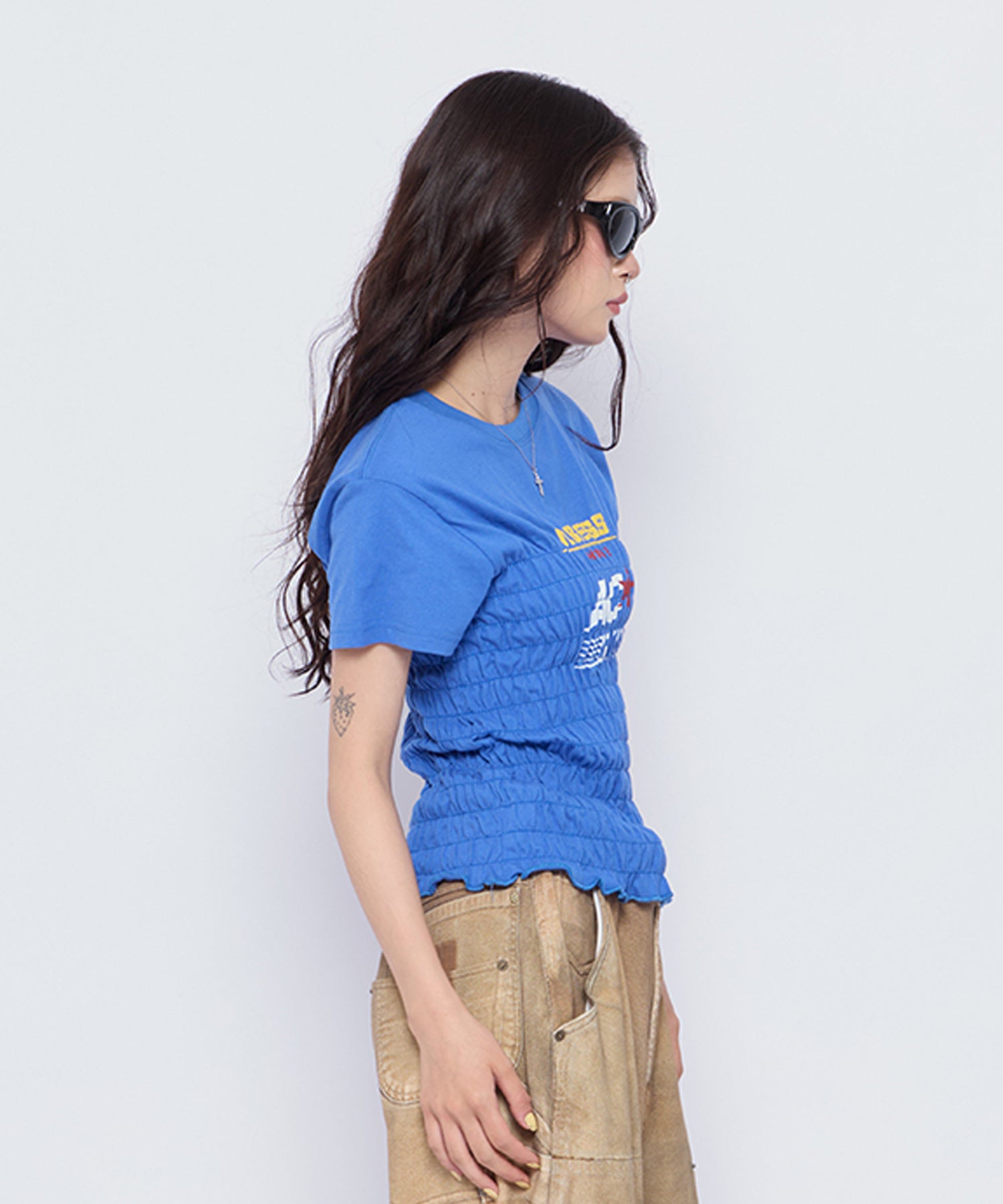MODEL:160cm/COLOR:BLU/SIZE:F