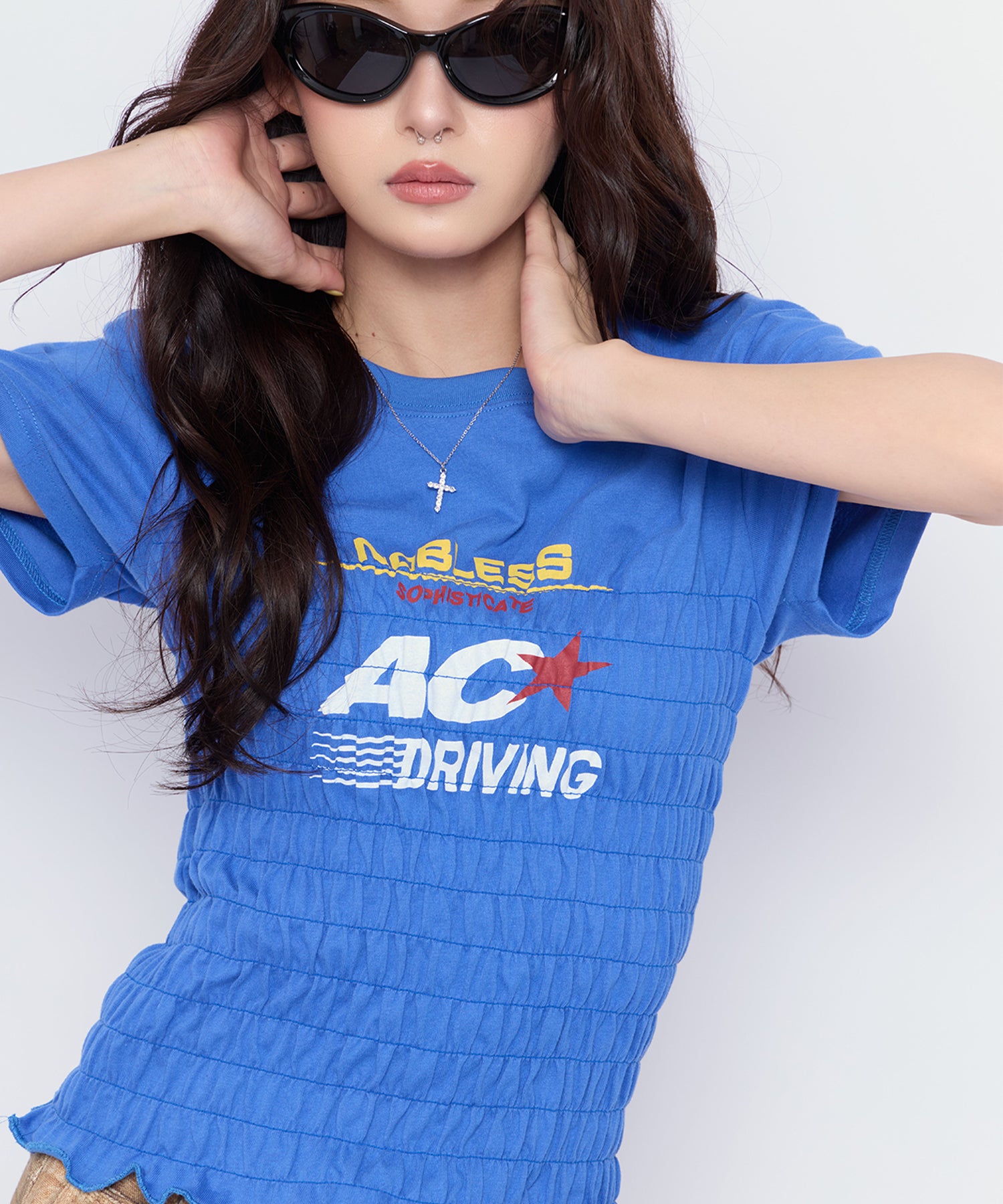MODEL:160cm/COLOR:BLU/SIZE:F