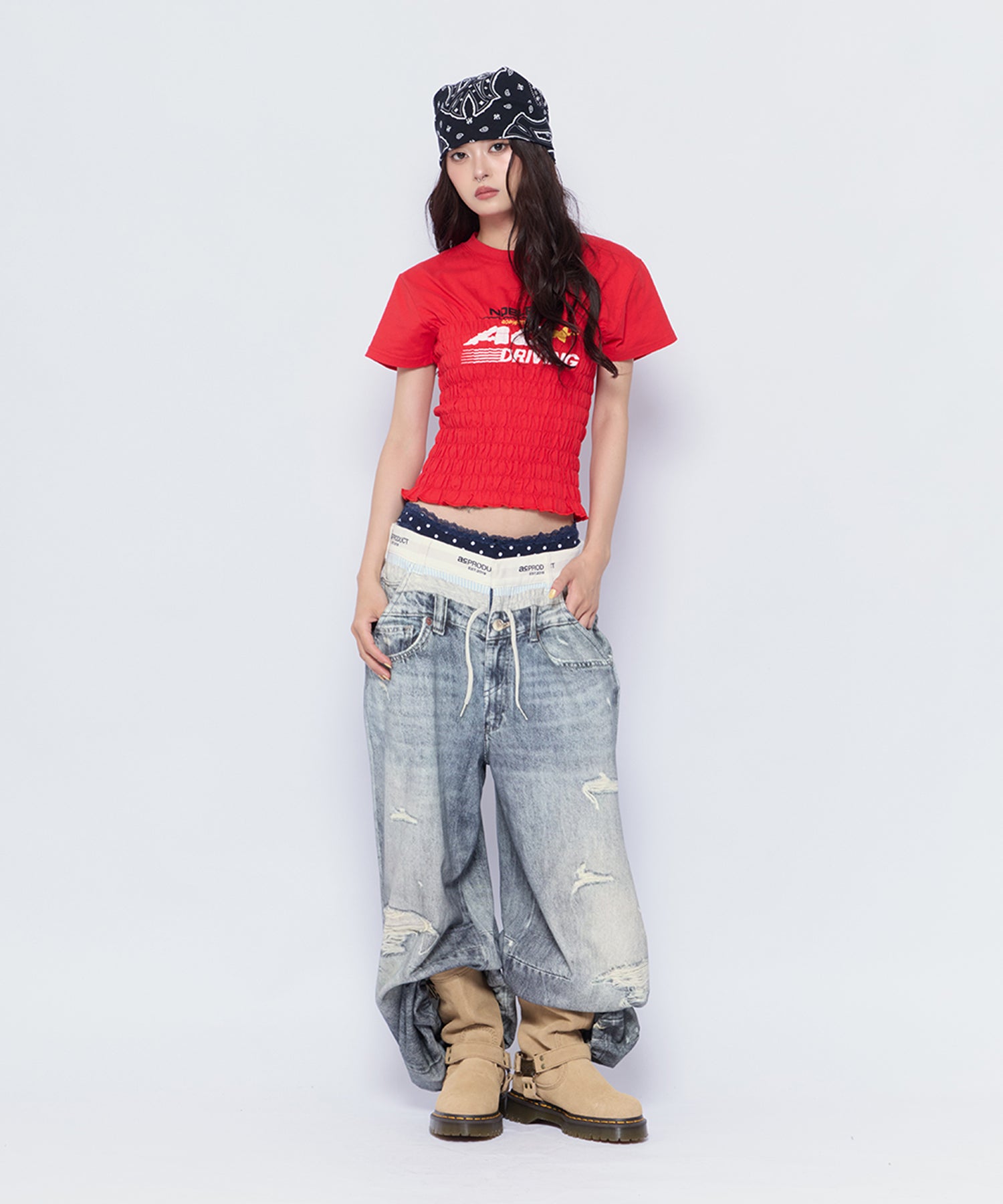 MODEL:160cm/COLOR:RED/SIZE:F