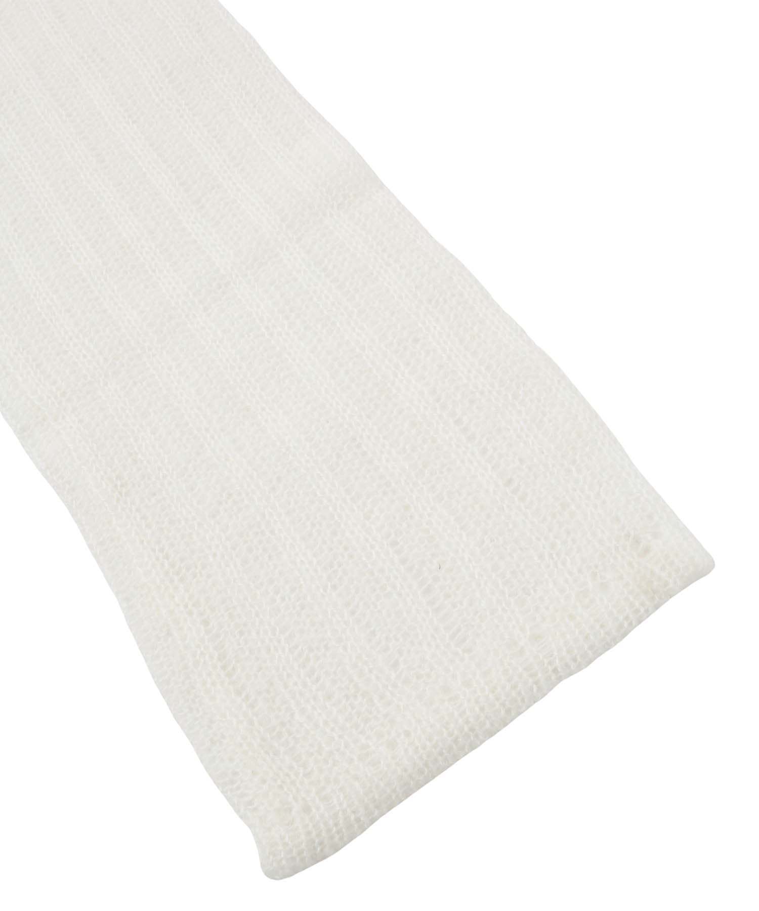 オープンワークロゴルーズニット