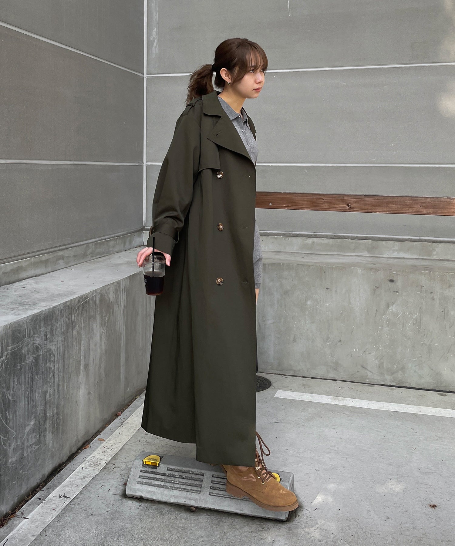 STAFF:159cm/COLOR:KHAKI/SIZE:F