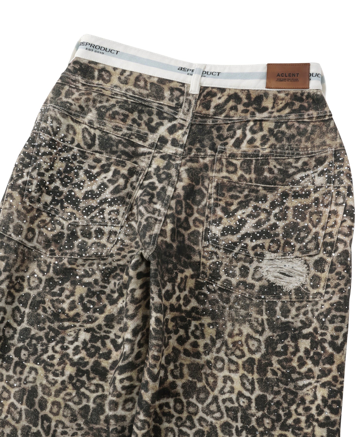 Printed Sweatpants – Leopard Rhinestone