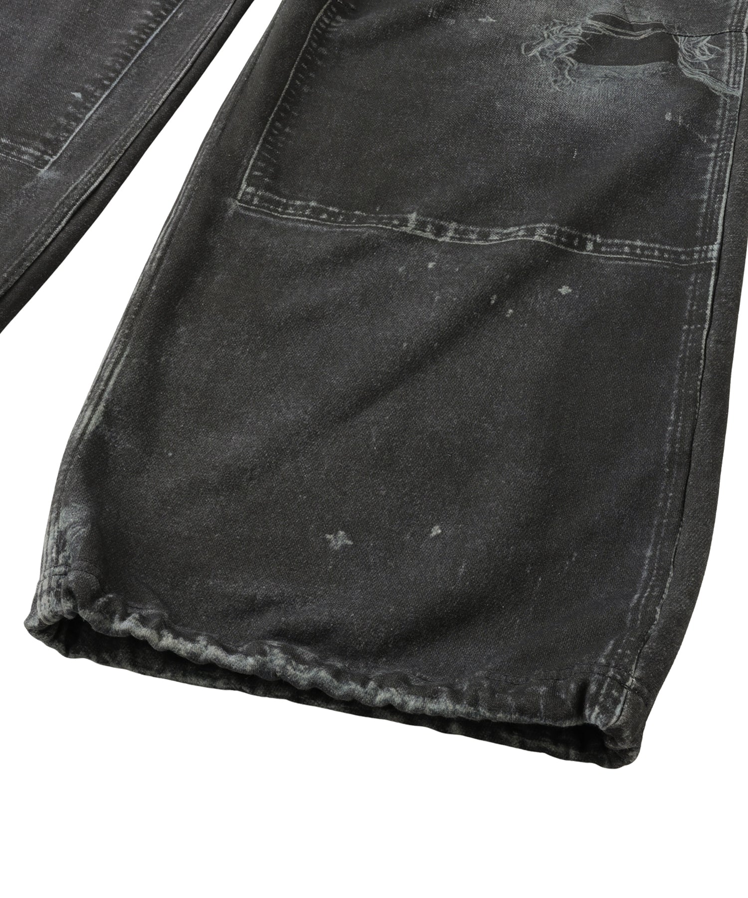 Printed Sweatpants – Double Knee Denim Rhinestone