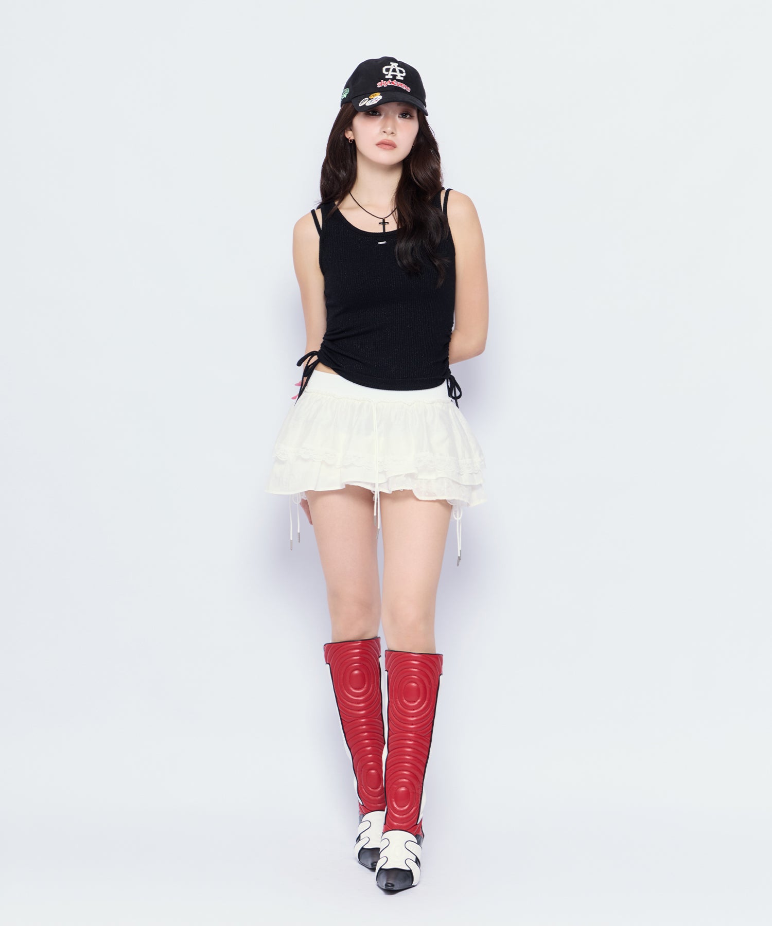 MODEL:170cm/COLOR:WHT/SIZE:F