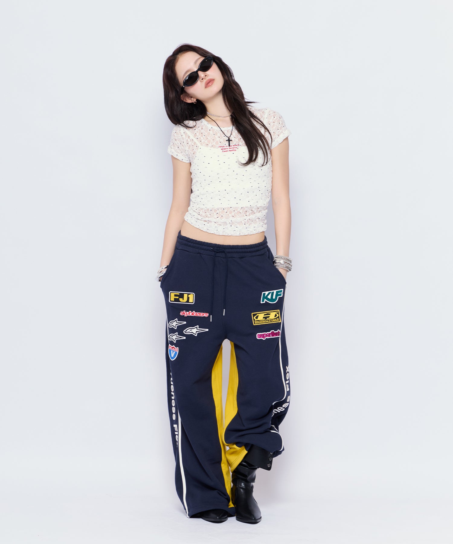 MODEL:170cm/COLOR:WHT/SIZE:F
