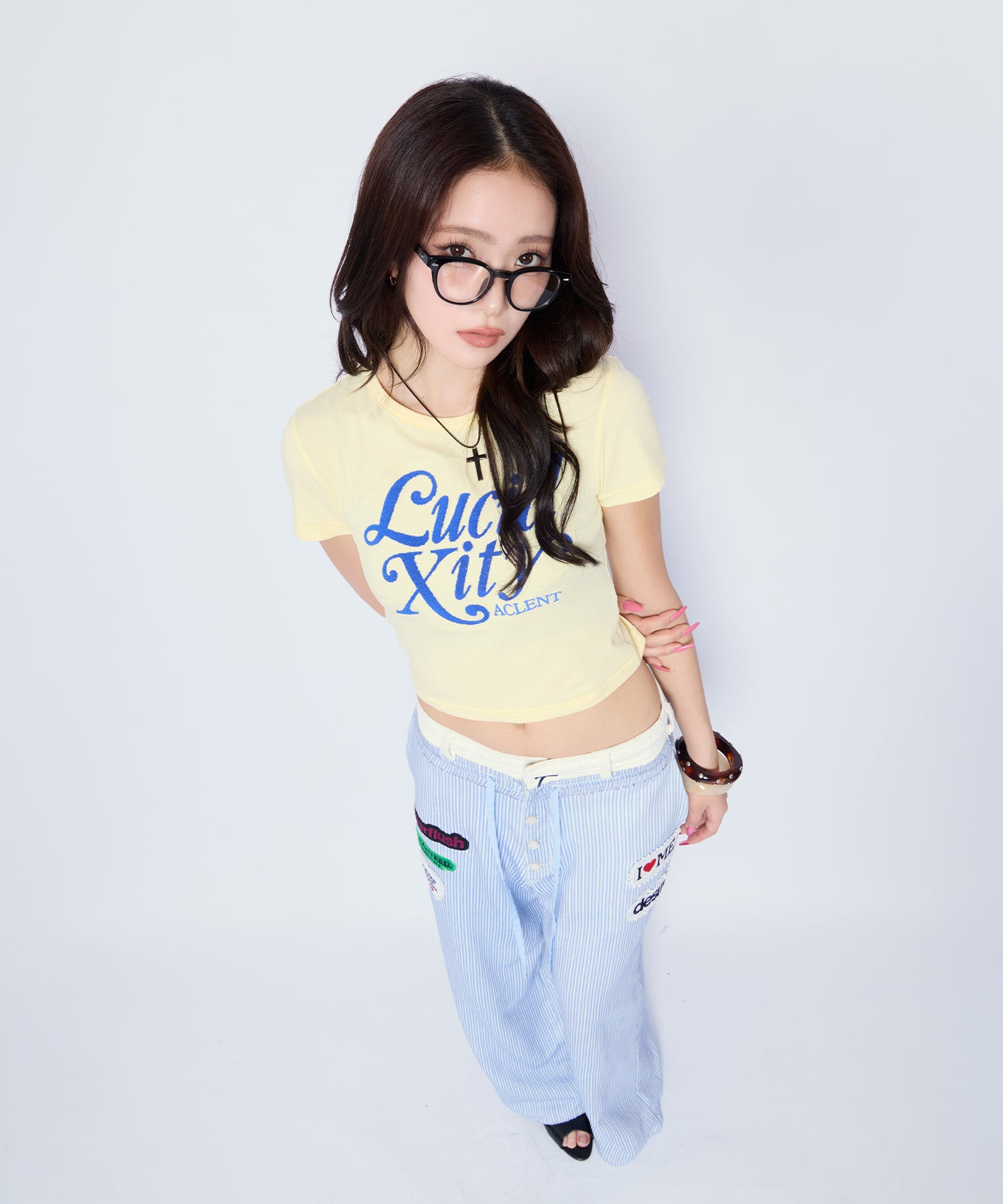 MODEL:170cm/COLOR:BLU/SIZE:F