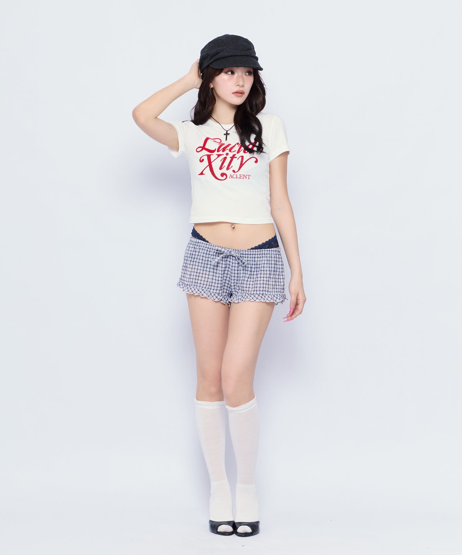 MODEL:170cm/COLOR:WHT/SIZE:F