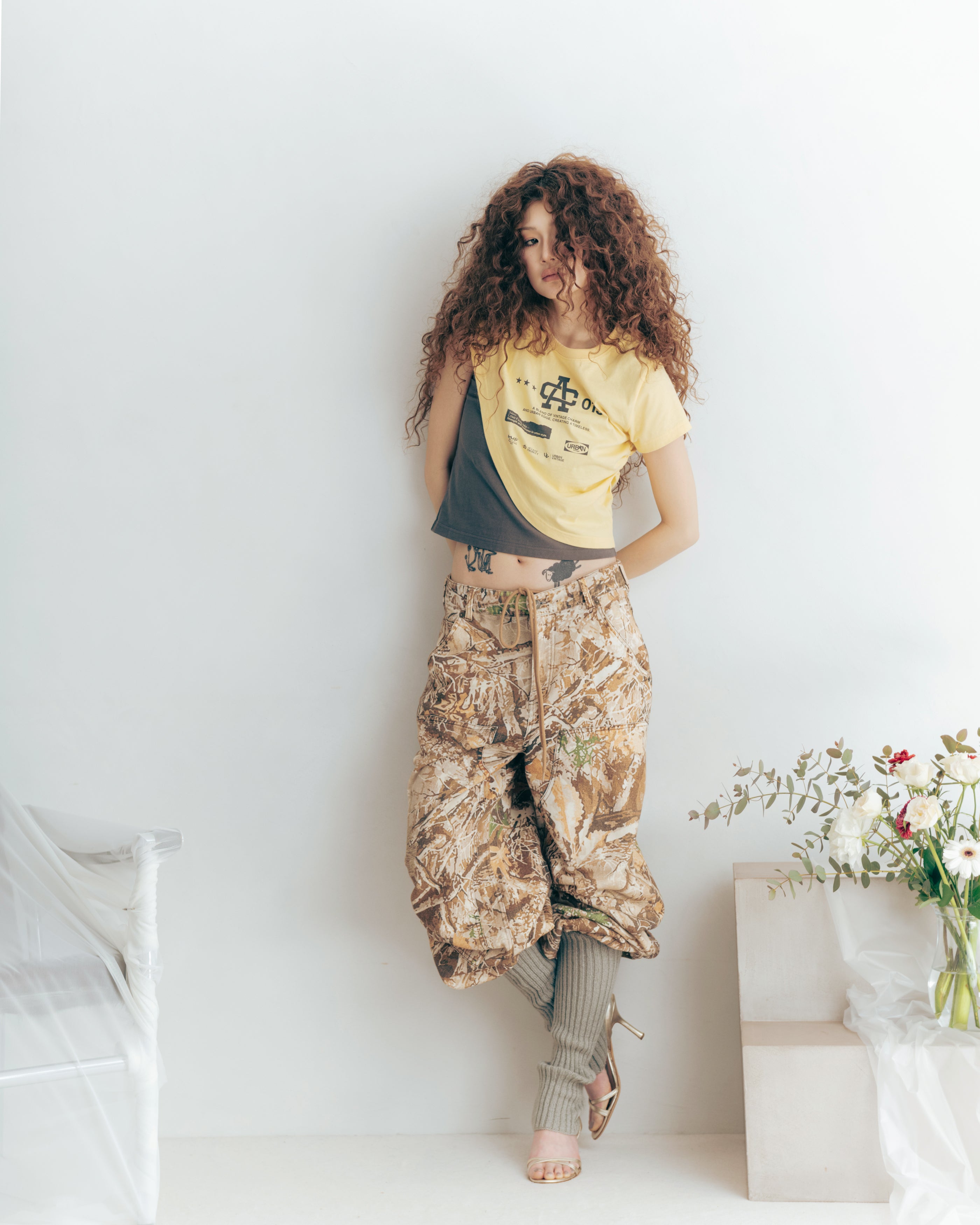 MODEL:168cm/COLOR:YEL/SIZE:F