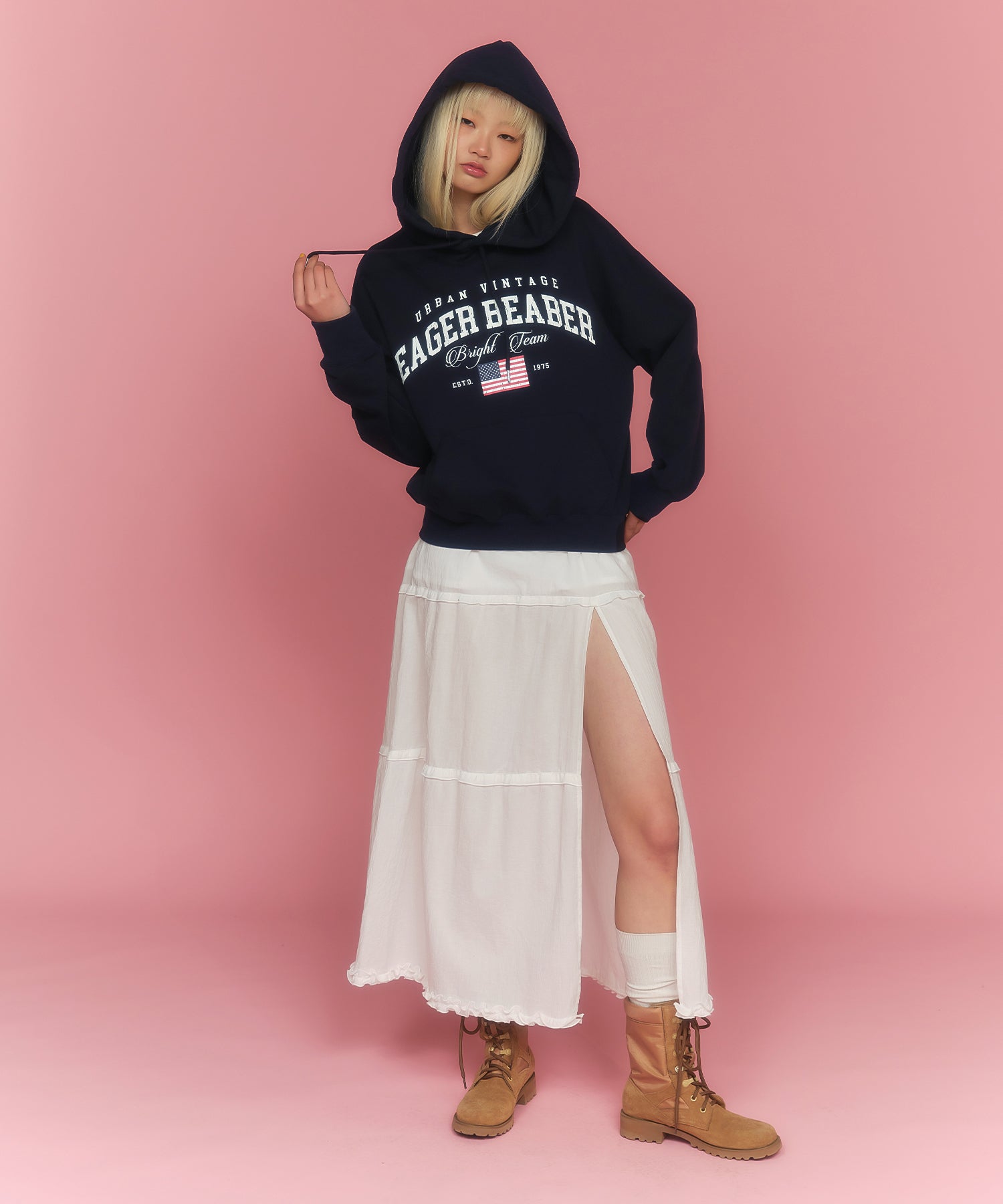 MODEL:174cm/COLOR:NAVY/SIZE:F