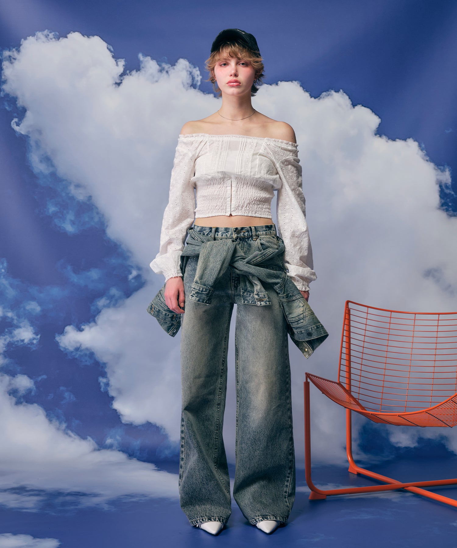 MODEL:170cm/COLOR:BLUE/SIZE:M