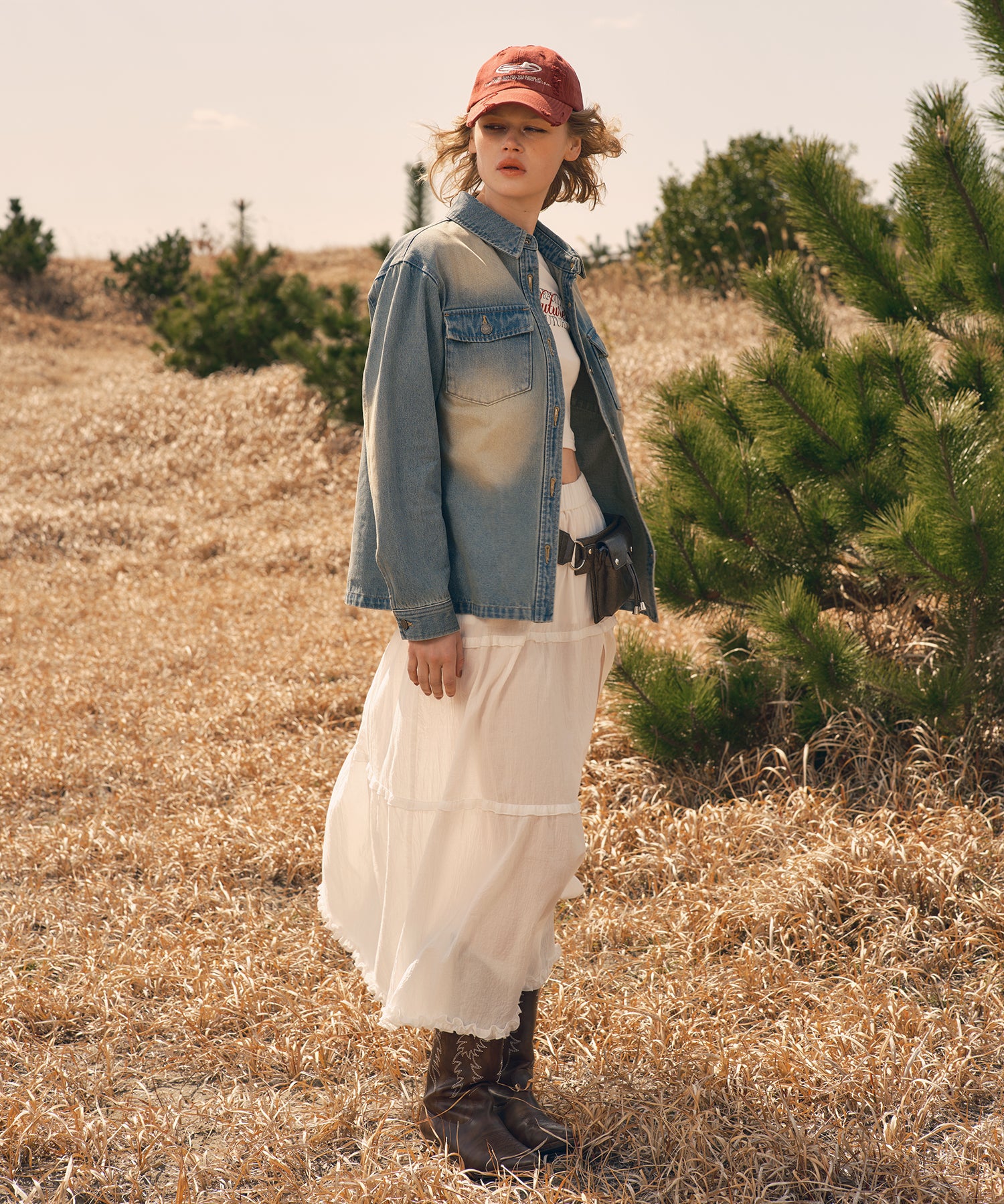 MODEL:173cm/COLOR:LIGHT BLUE/SIZE:F