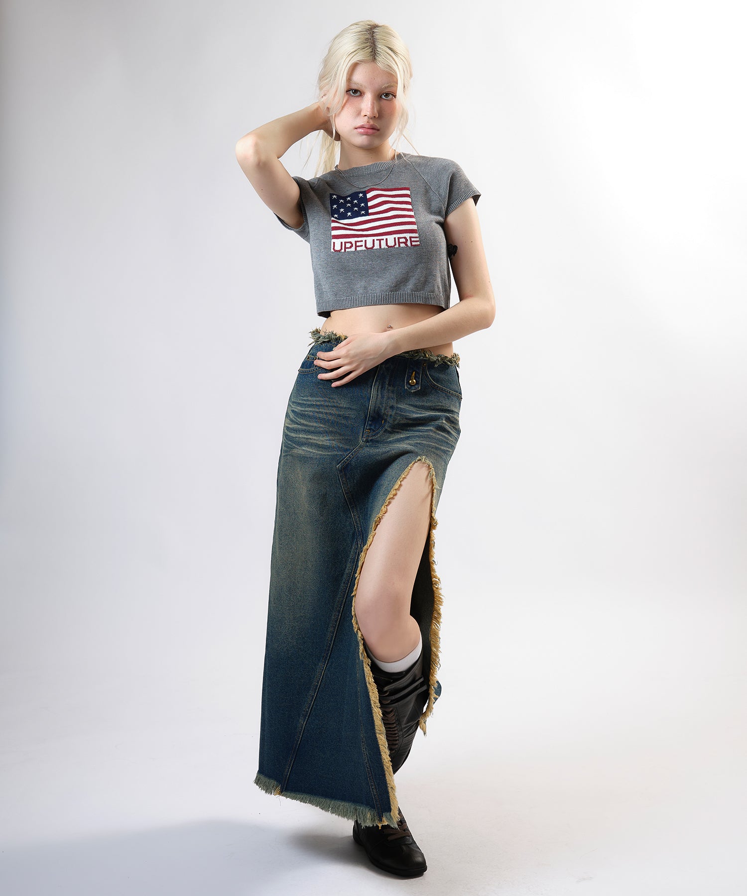 MODEL:170cm/COLOR:BLUE/SIZE:M