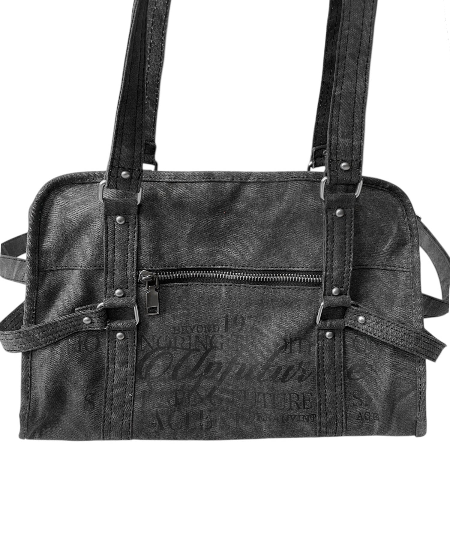 ロゴプリントキャンバスバッグ