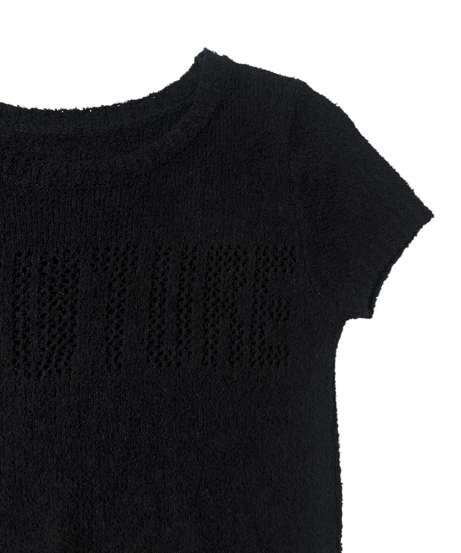 シアーロゴコンパクトブークレーニット