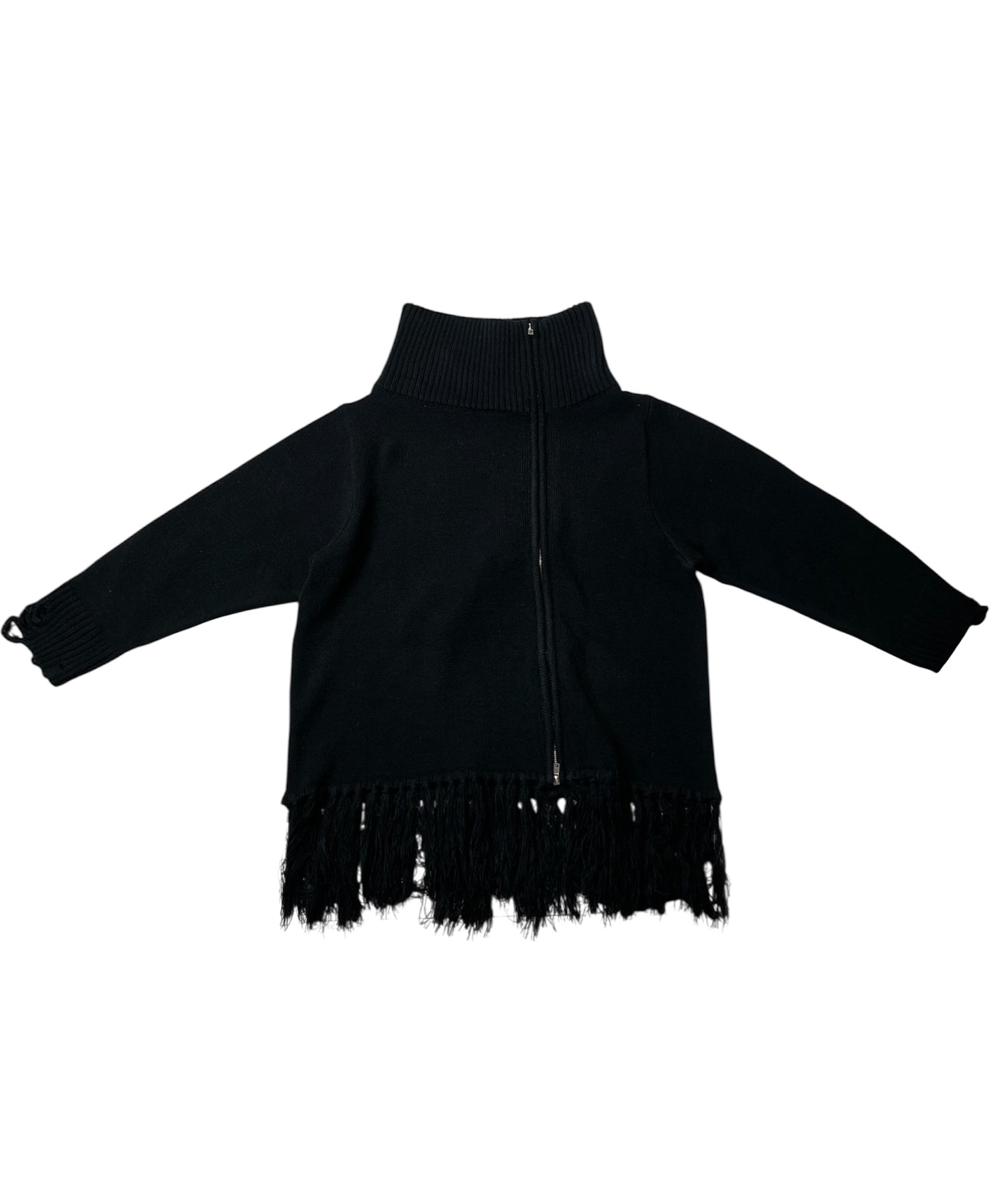 オフショルオーバーフリンジニット