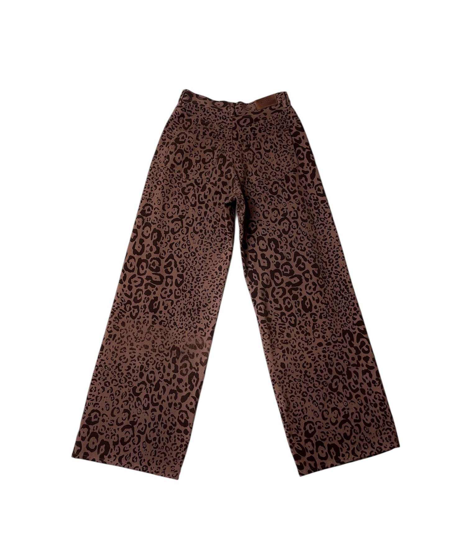 フロッキーレオパードJ/Wワイドストレートパンツ