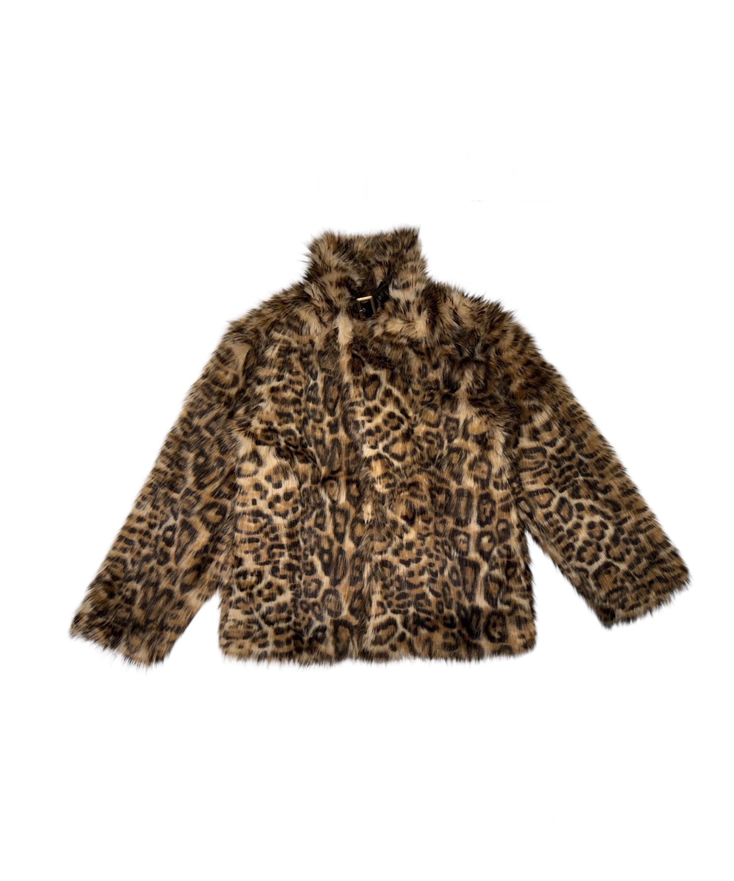 Fauxファースタンドカラーコート