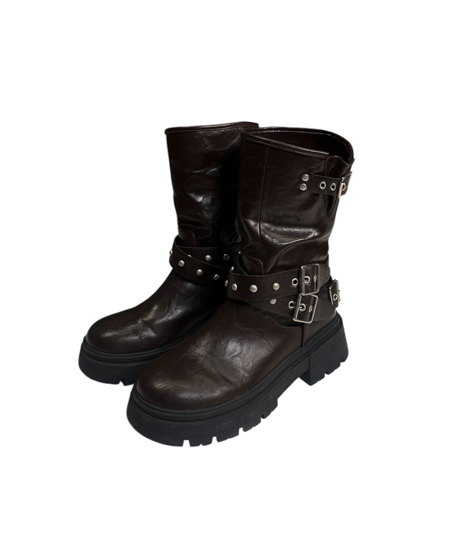 バックルベルトミドルブーツ