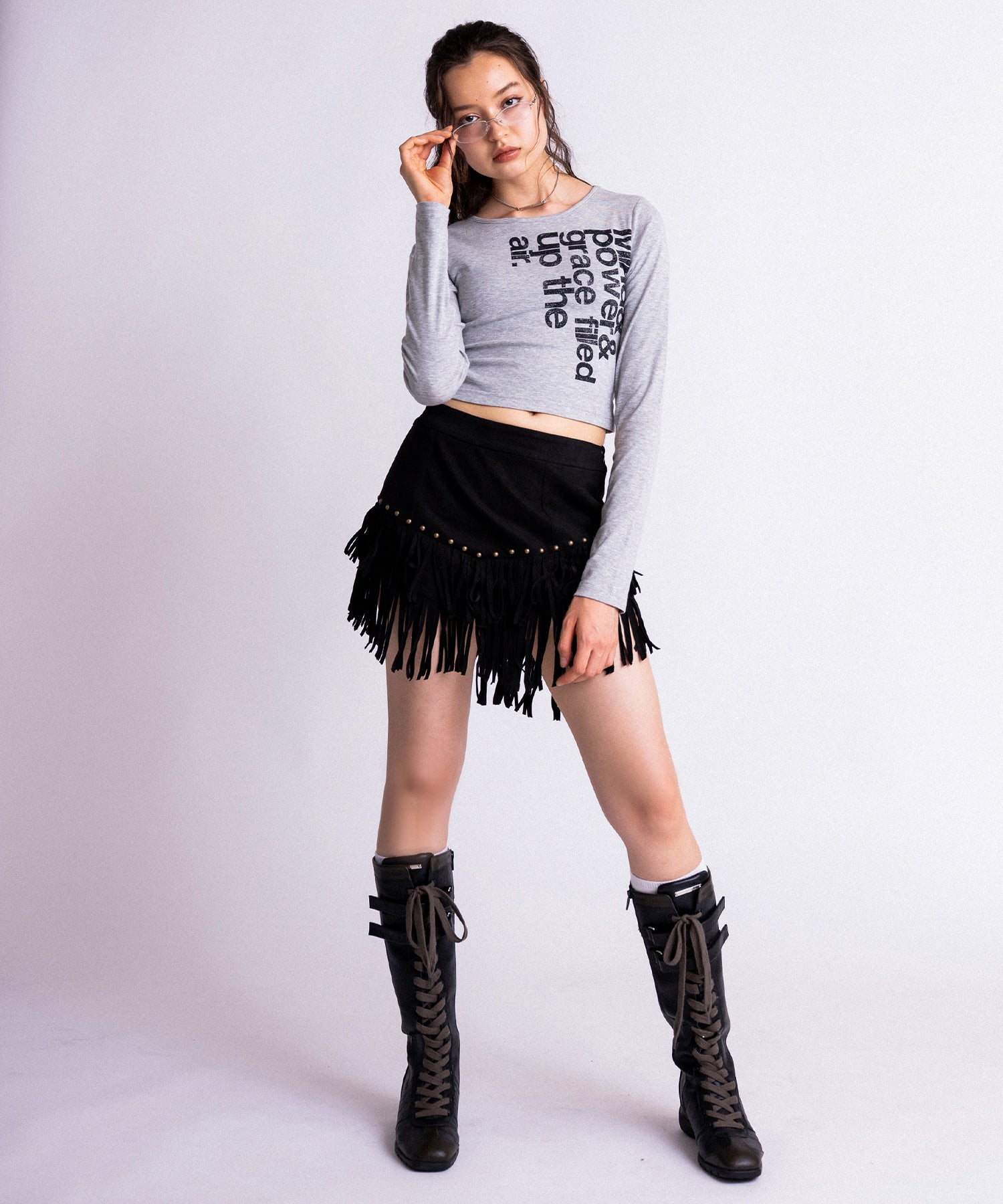 MODEL:172cm/COLOR:BLACK/SIZE:M