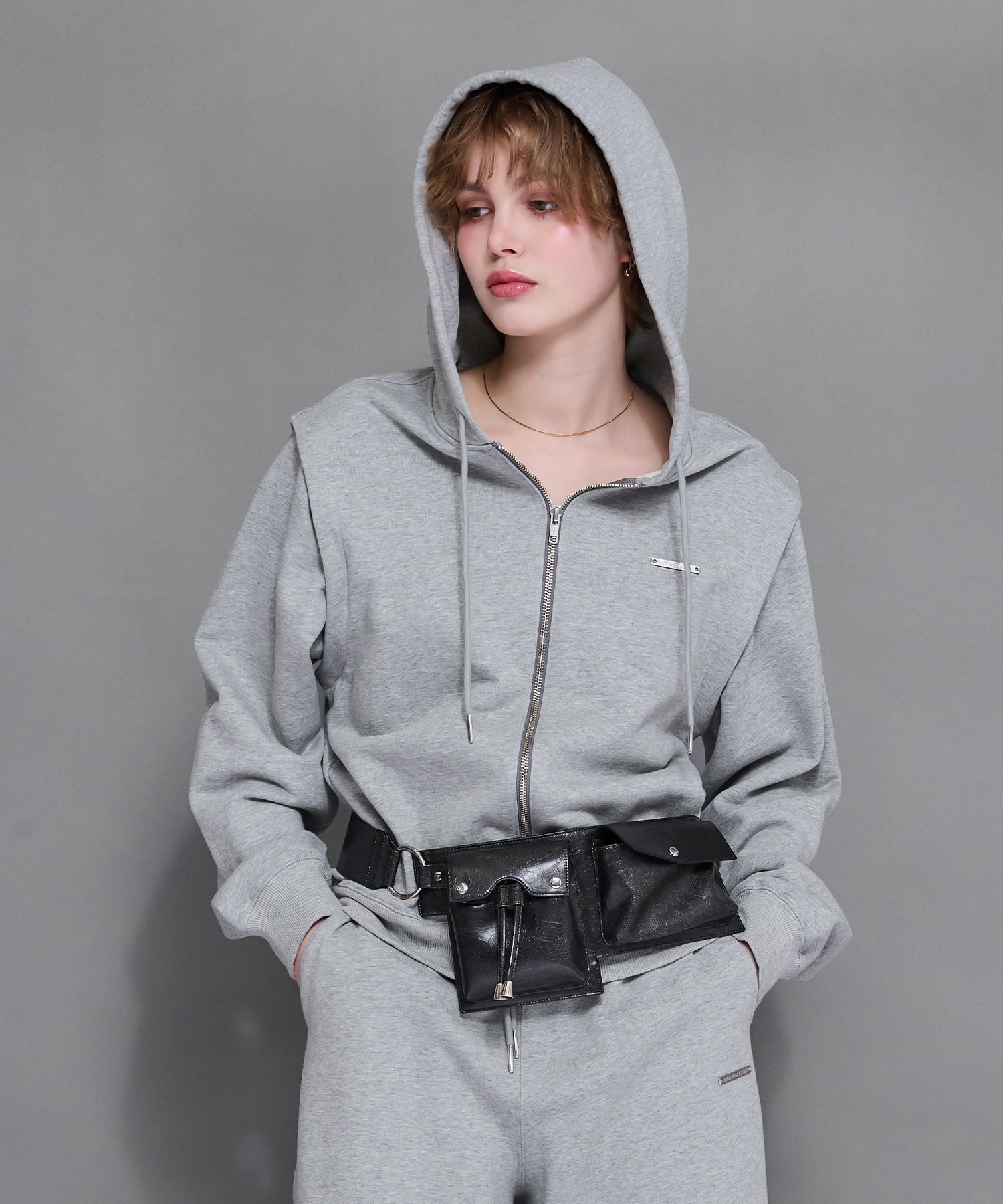 MODEL:170cm/COLOR:GRAY/SIZE:F