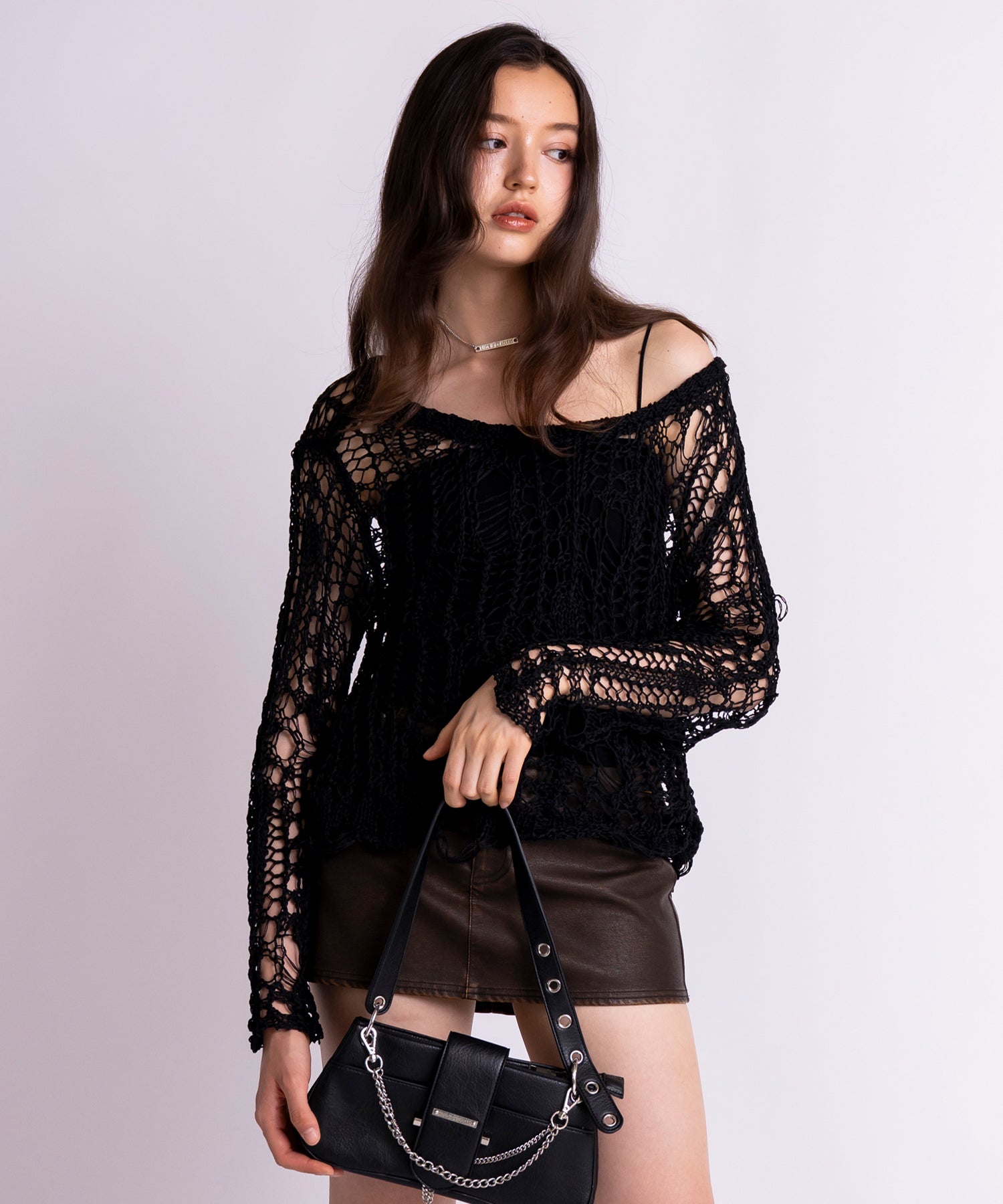 MODEL:172cm/COLOR:BLACK/SIZE:F