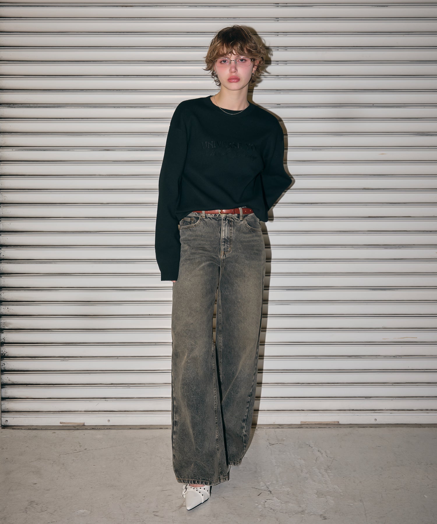 MODEL:170cm/COLOR:BLACK/SIZE:M