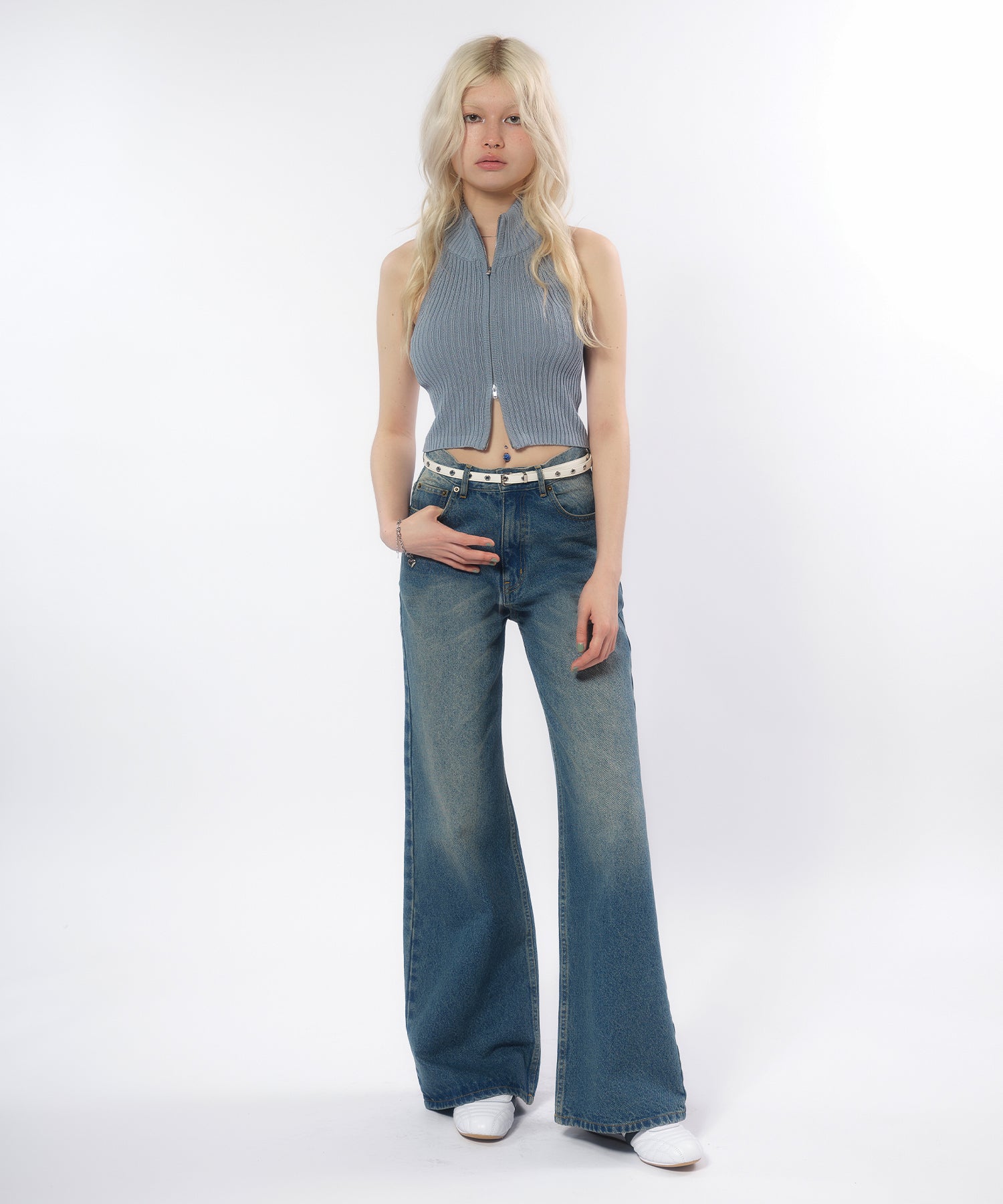 MODEL:170cm/COLOR:BLUE/SIZE:F