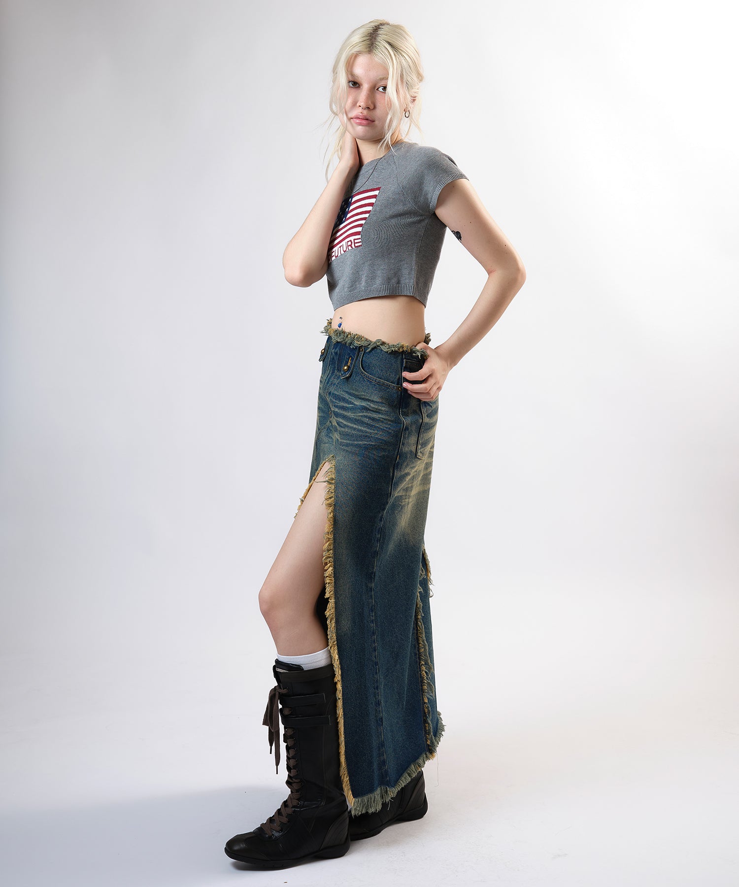 MODEL:170cm/COLOR:BLUE/SIZE:M