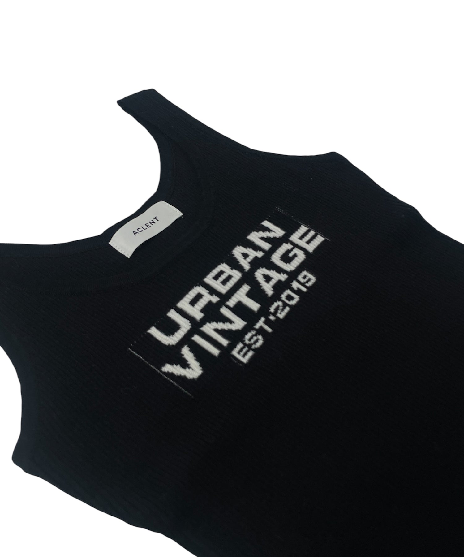 Logo jacquard knit tank