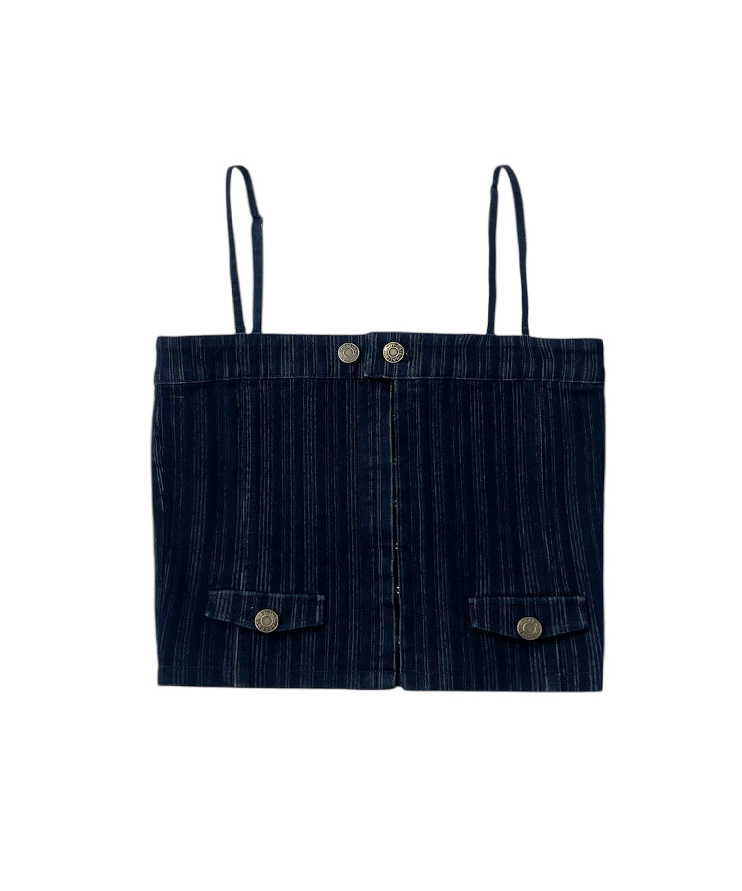 コンパクトストライプデニムキャミソール