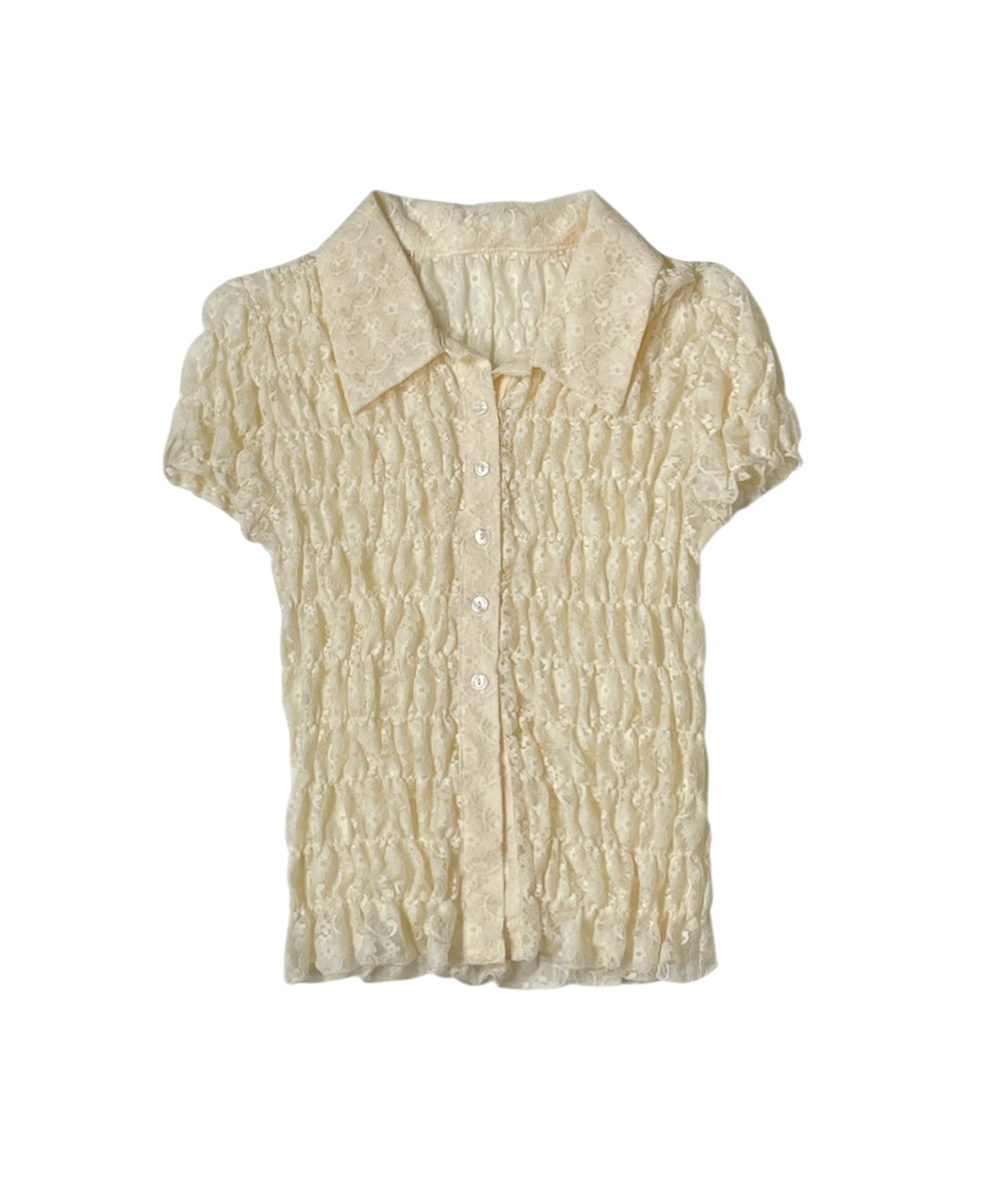 レースシャーリングコンパクトシャツ