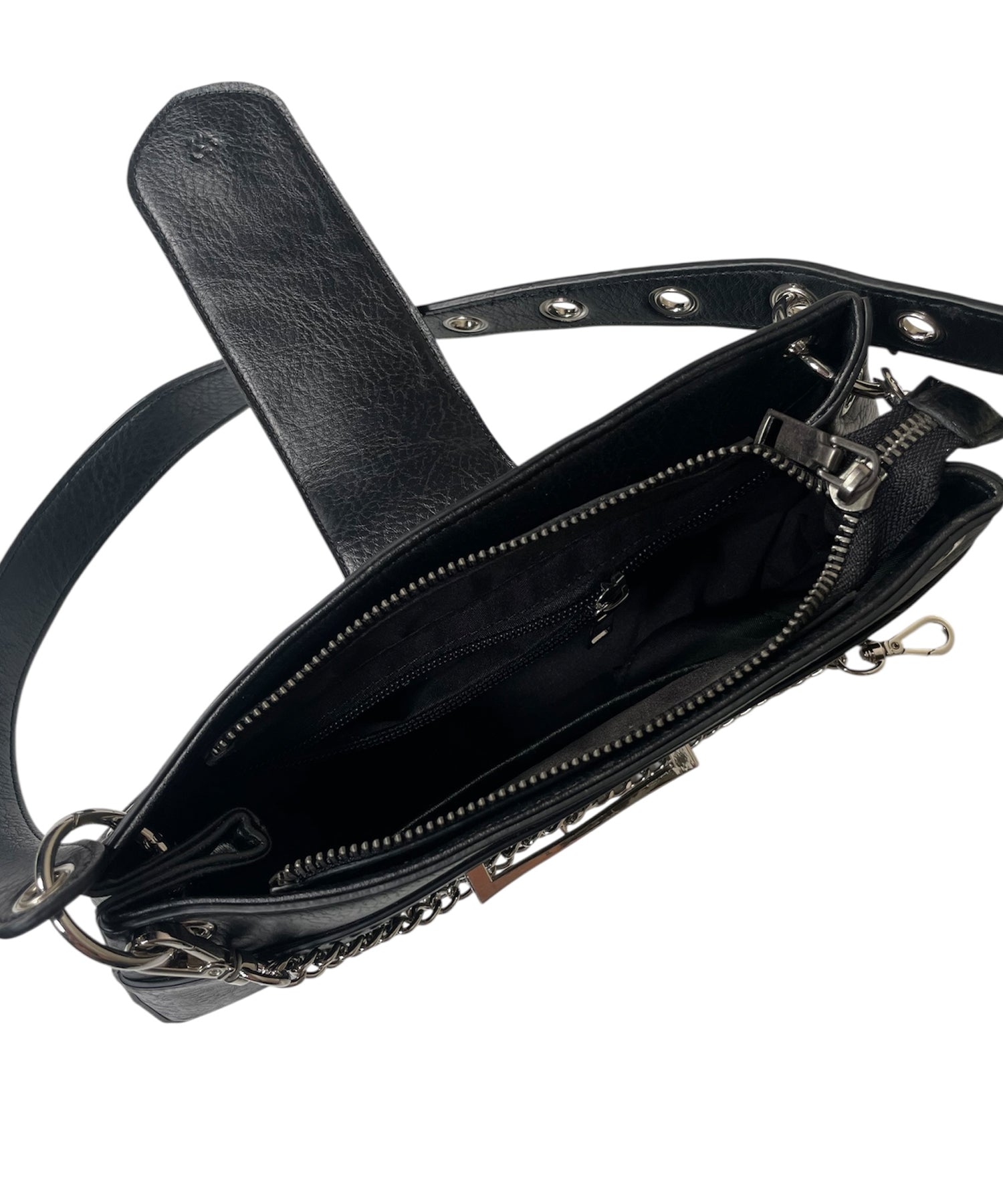 チェーンリンクレザーワンハンドルバック