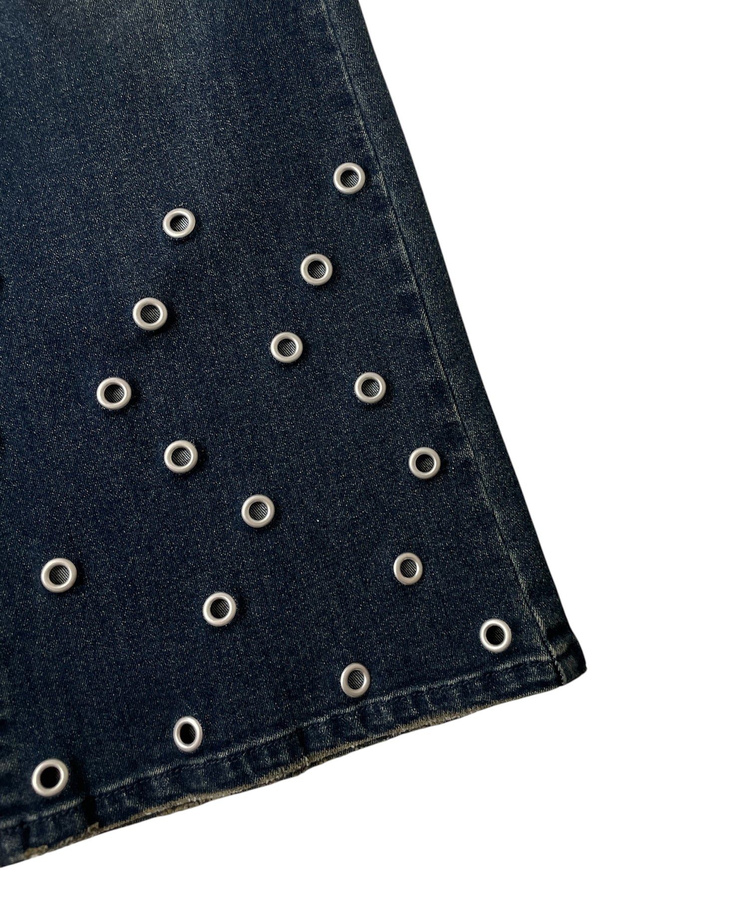 アイレットディティールL/Wフレアデニムパンツ