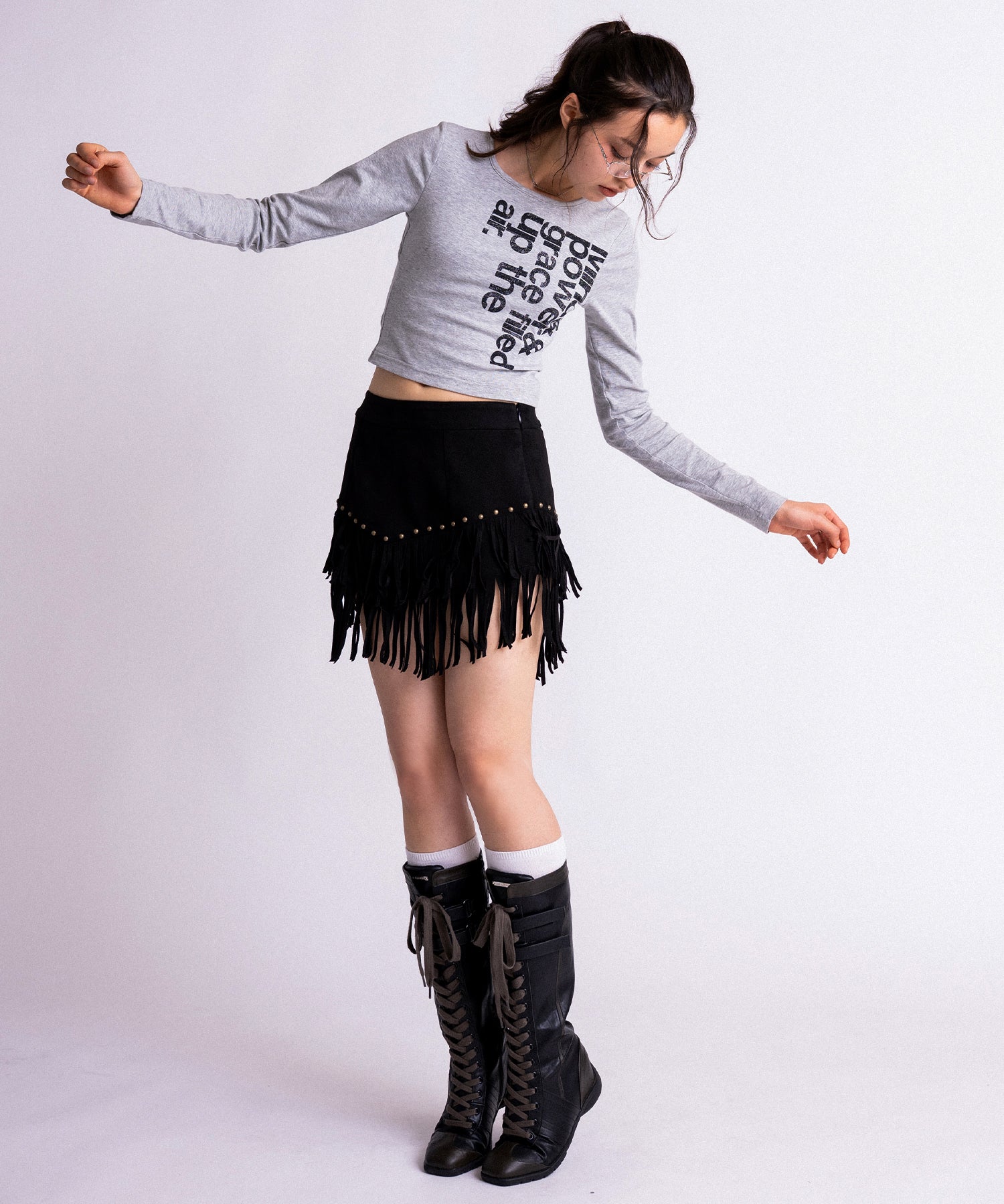 MODEL:172cm/COLOR:BLACK/SIZE:M